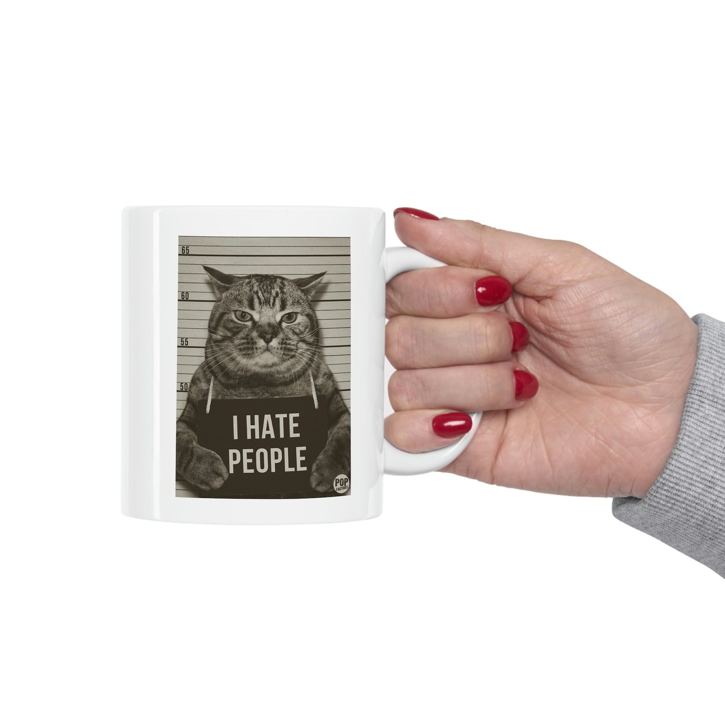 I HATE PEOPLE! CAT COFFEE MUG