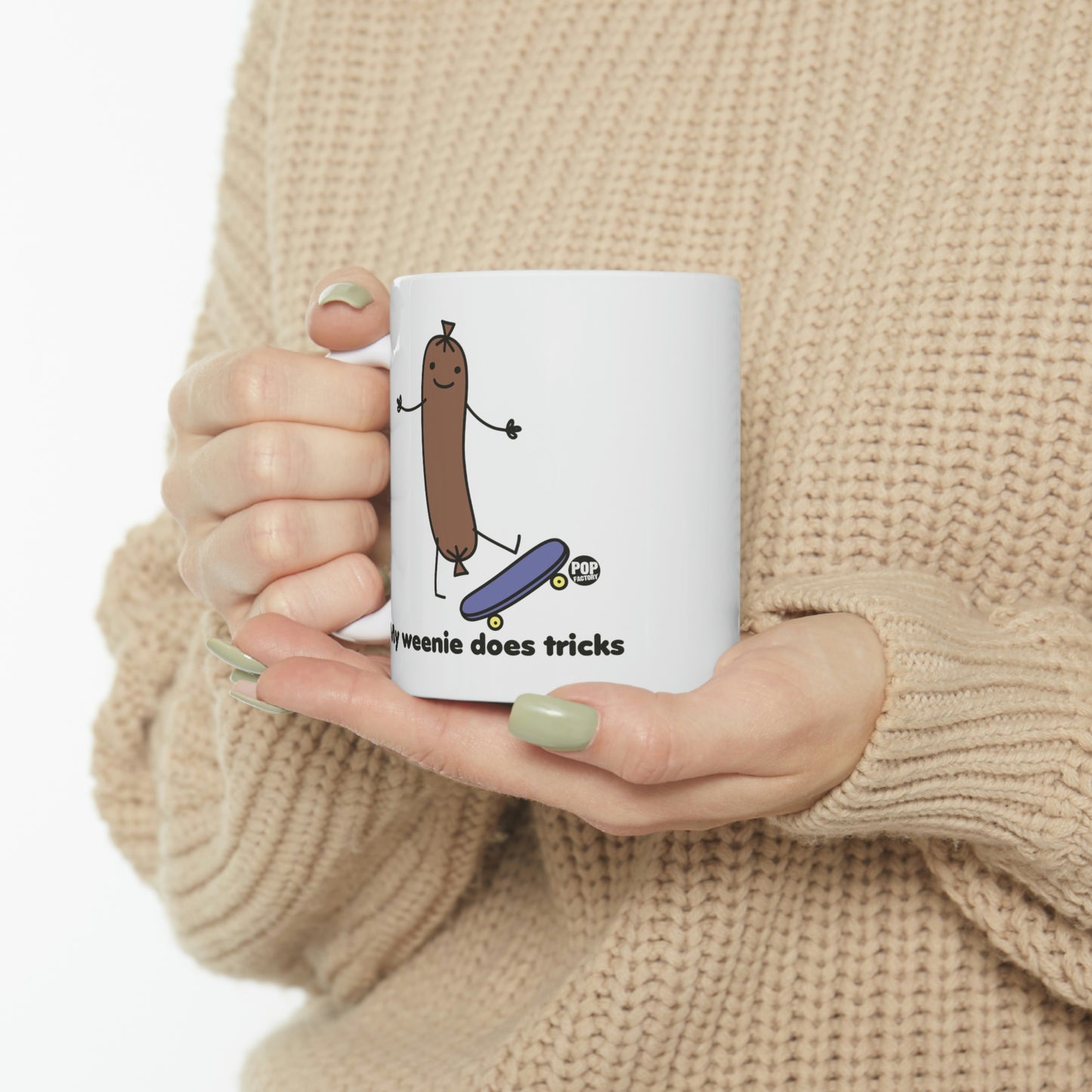 MY WEENIE DOES TRICKS COFFEE MUG