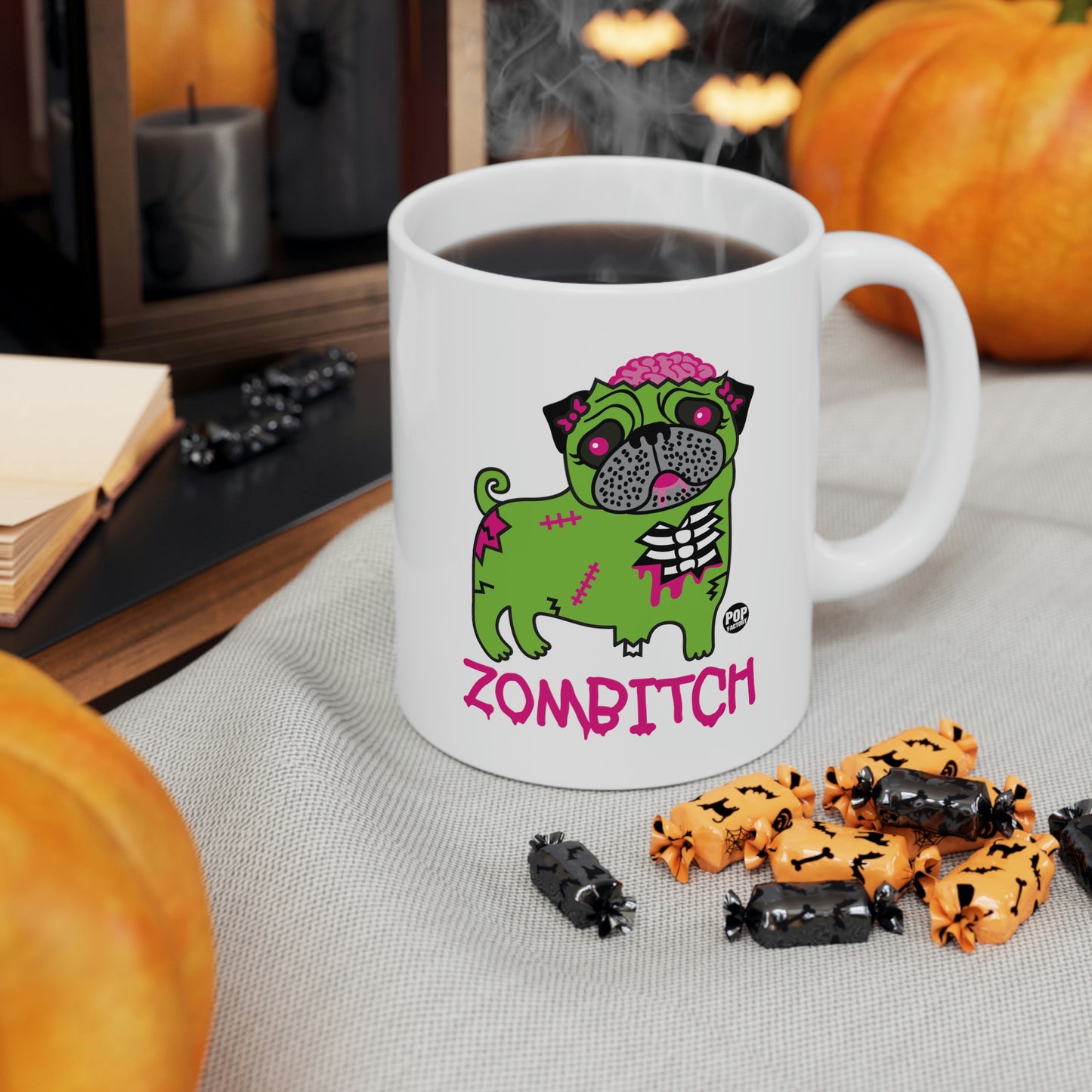 ZOMBITCH PUG COFFEE MUG