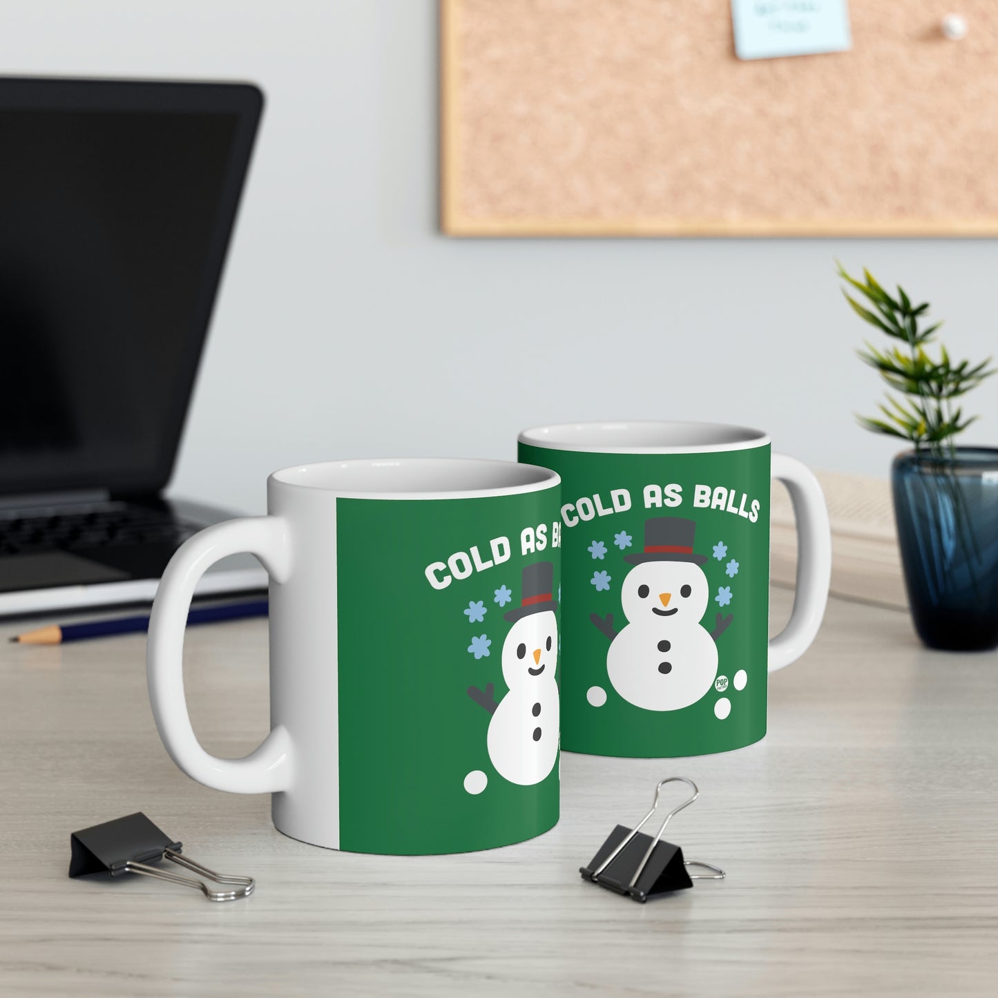 COLD AS BALLS SNOWMAN COFFEE MUG