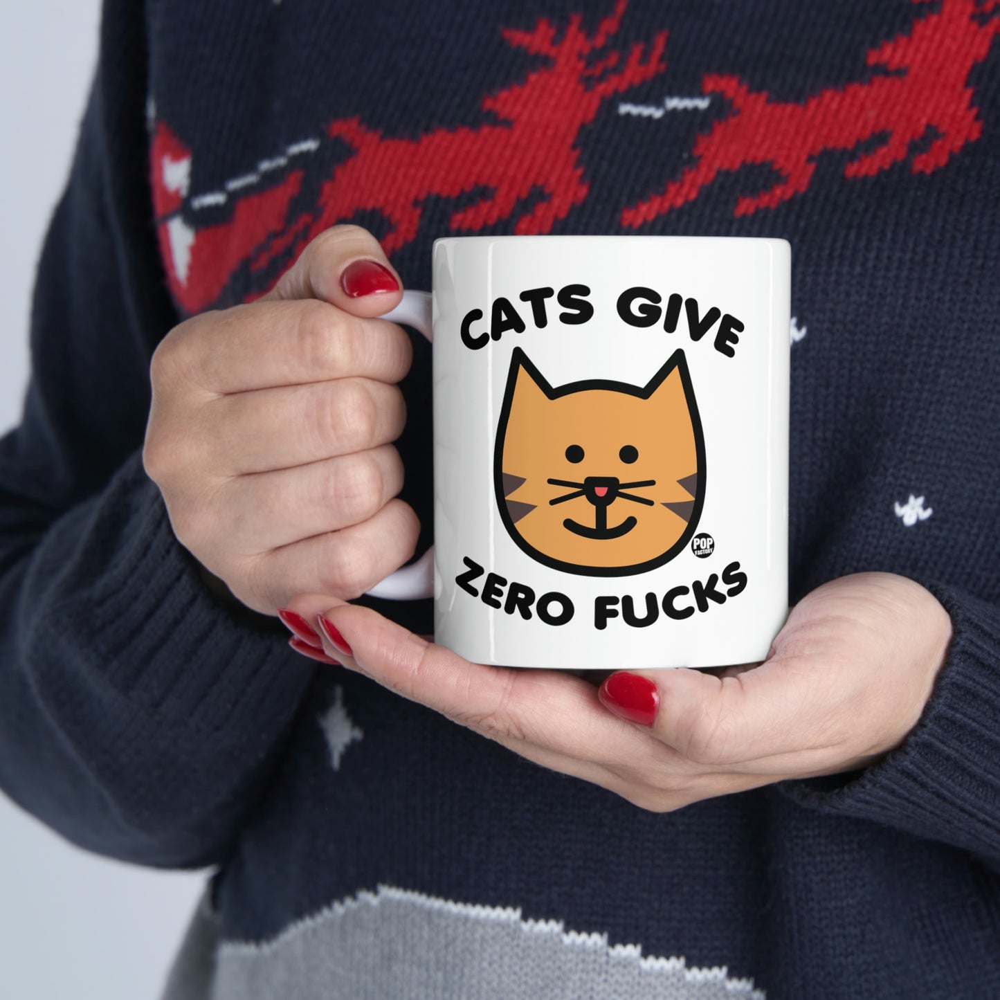 CATS GIVE ZERO FUCKS COFFEE MUG