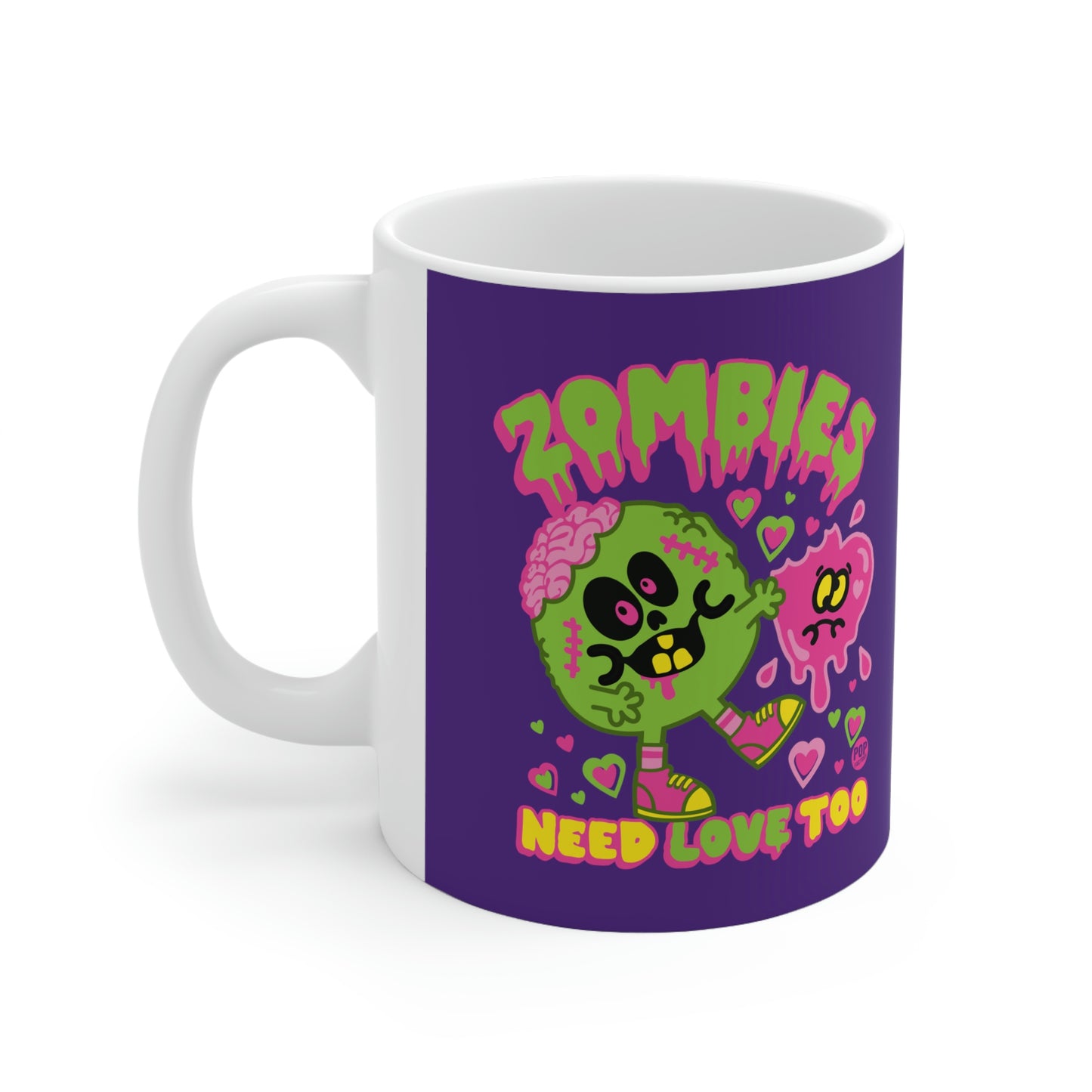 ZOMBIES NEED LOVE TOO COFFEE MUG