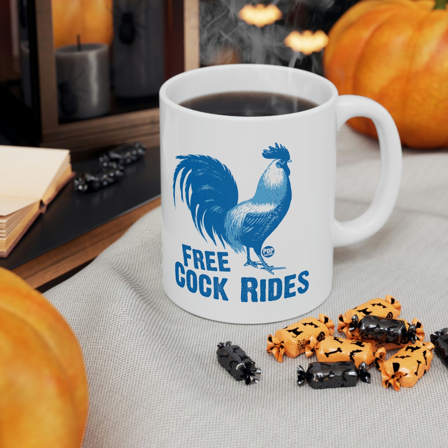 FREE COCK RIDES COFFEE MUG