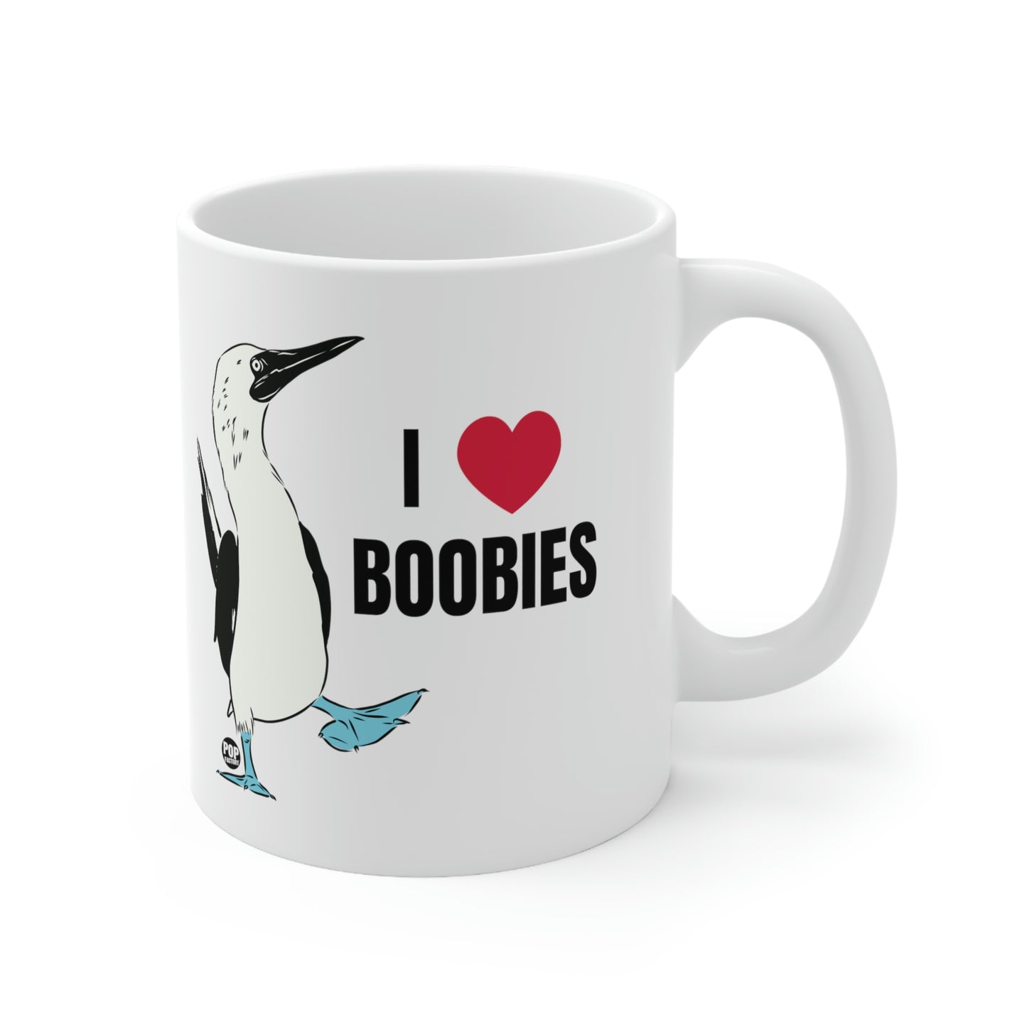 I LOVE BOOBIES, BIRD COFFEE MUG