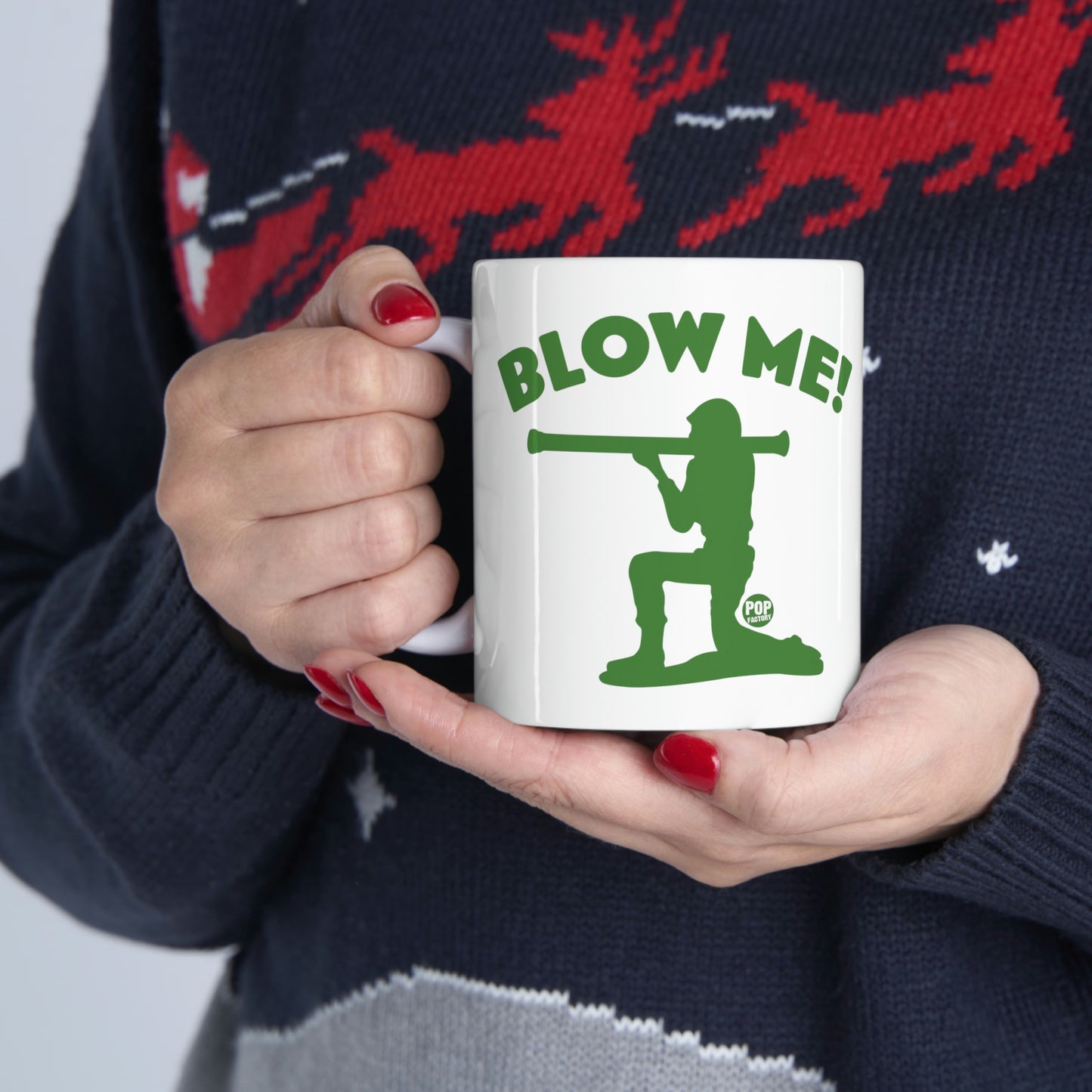 BLOW ME ARMY SOLDIER COFFEE MUG