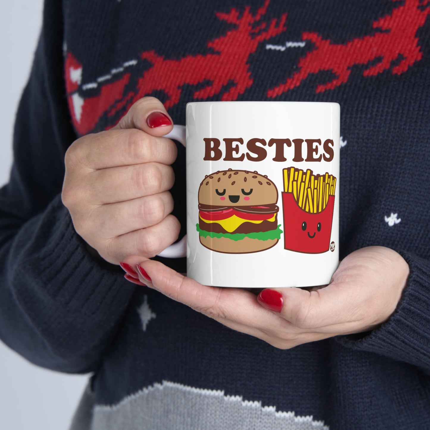 BESTIES BURGER AND FRIES COFFEE MUG