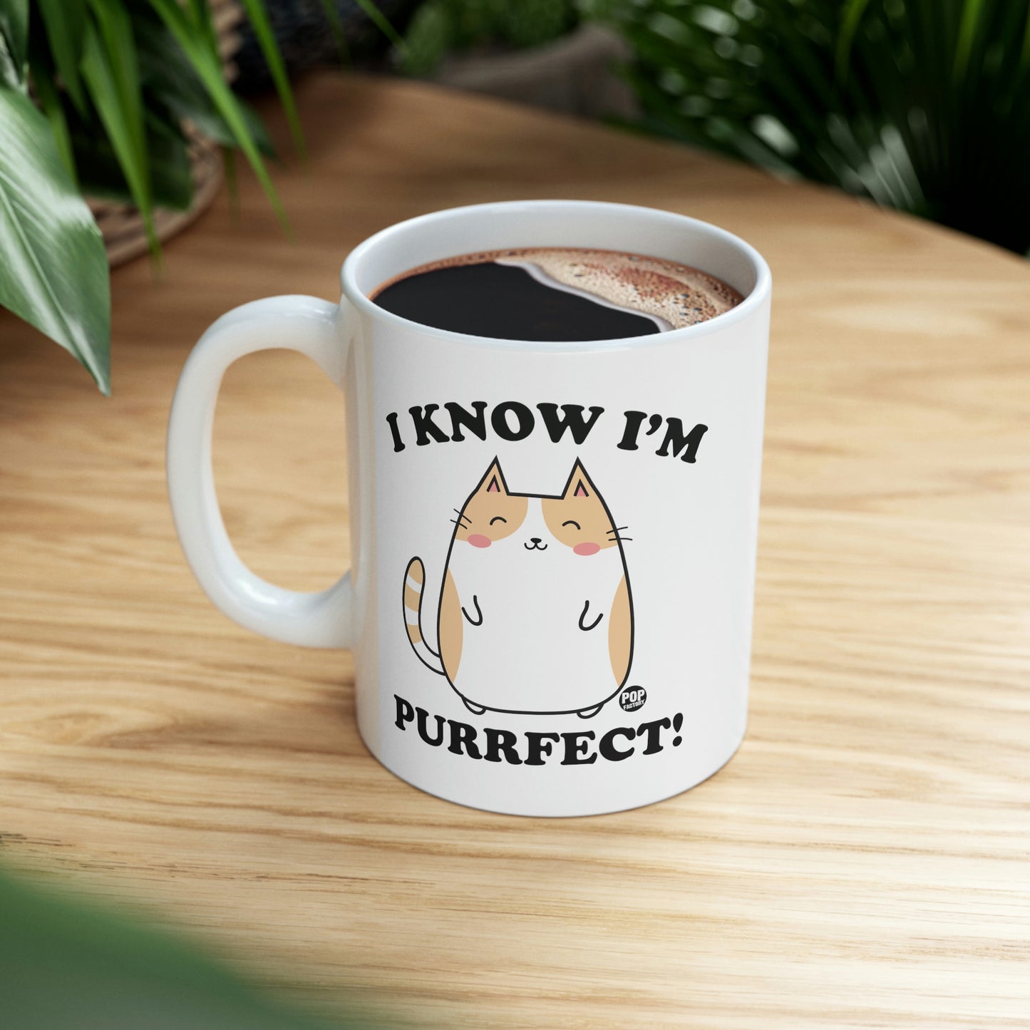 I KNOW I'M PURRFECT! COFFEE MUG