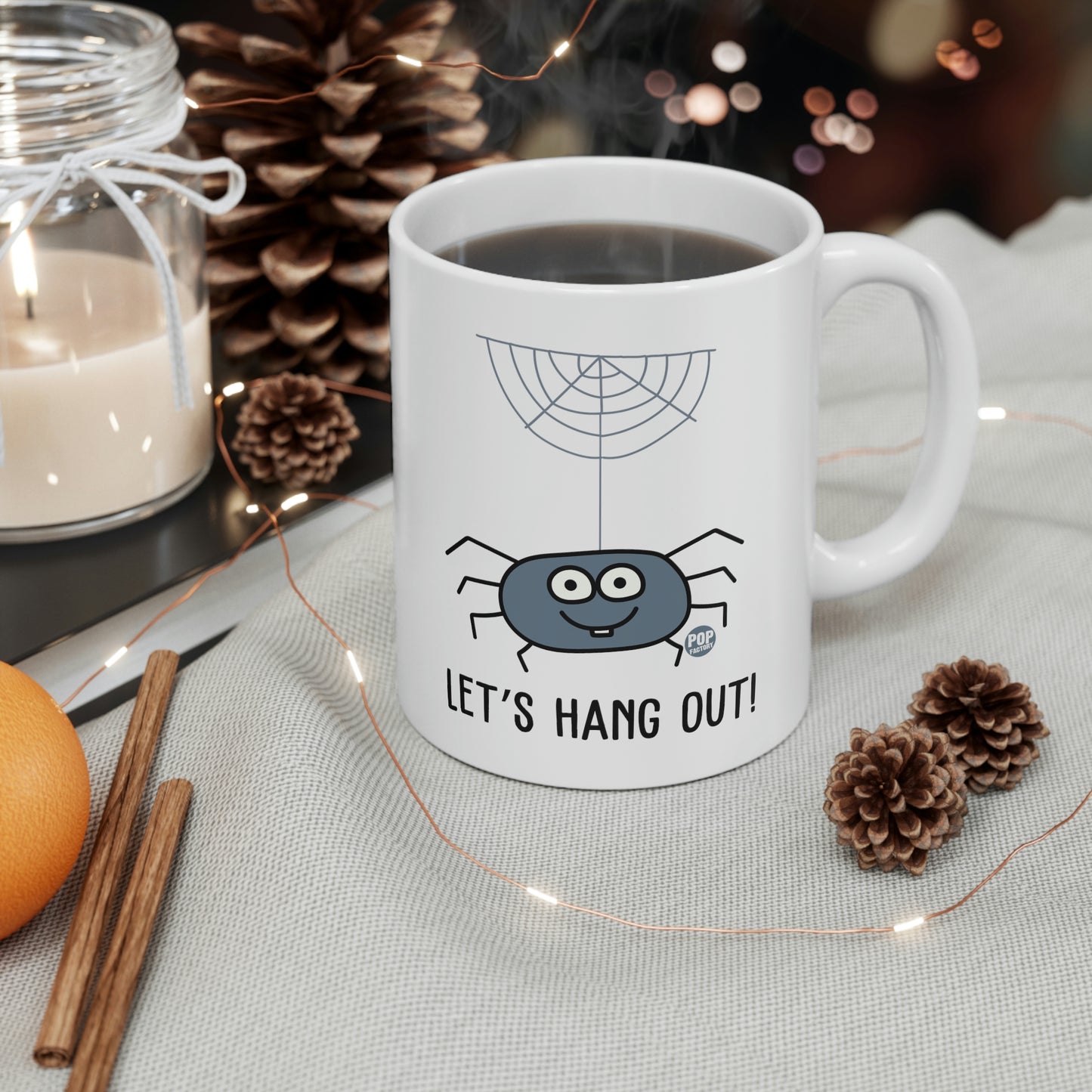 Let's Hang Out Spider Coffee Mug