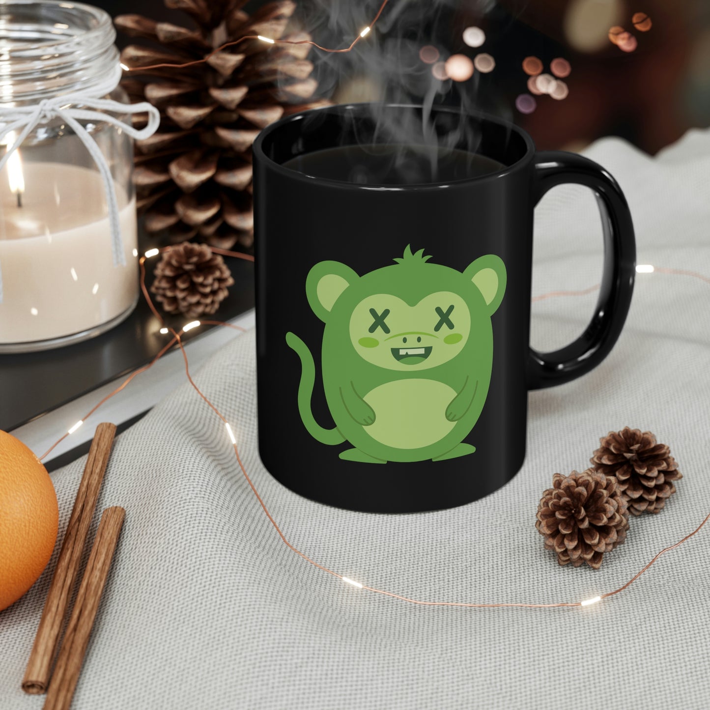 DEADIMALS MONKEY COFFEE MUG - Halloween Edition