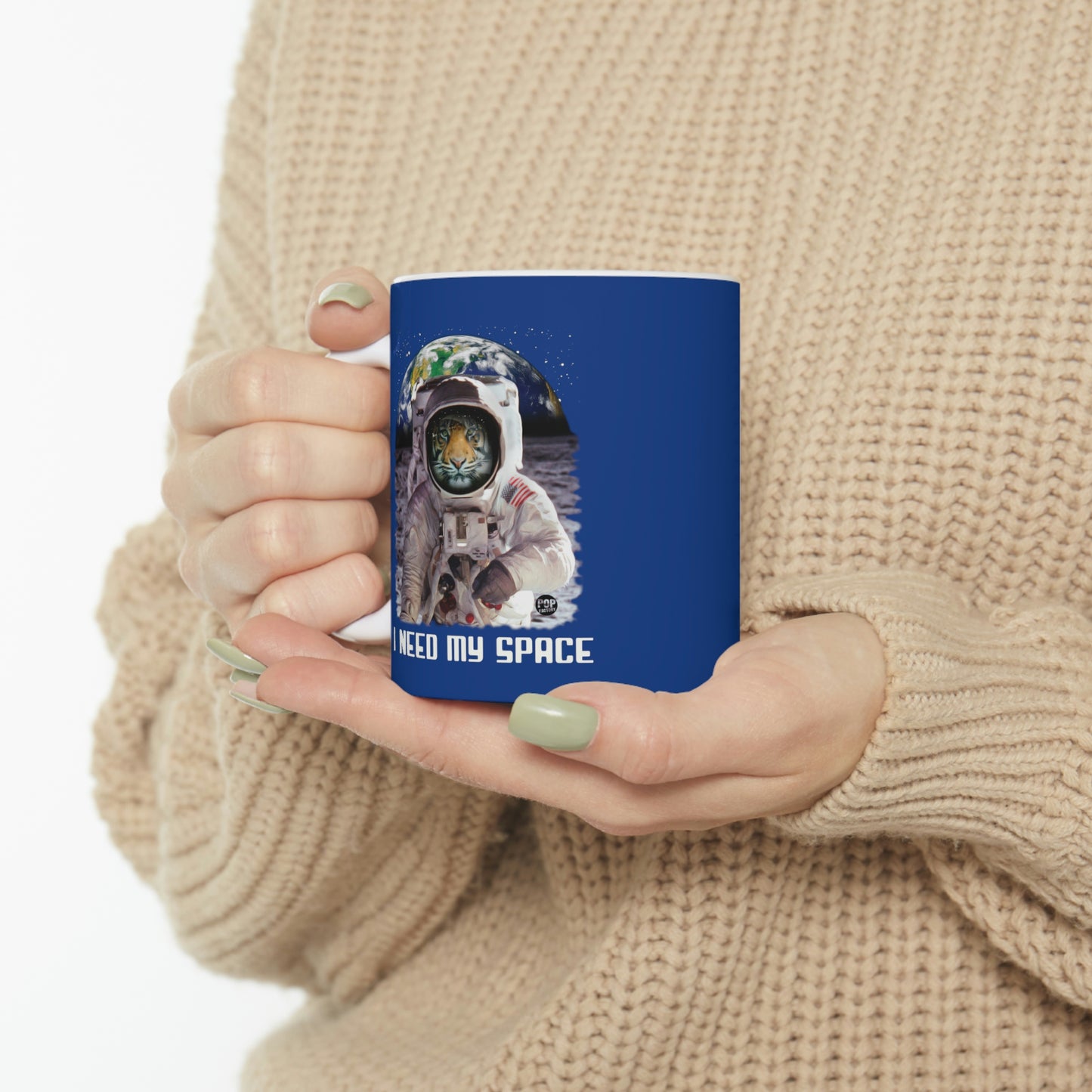 I NEED MY SPACE TIGER COFFEE MUG