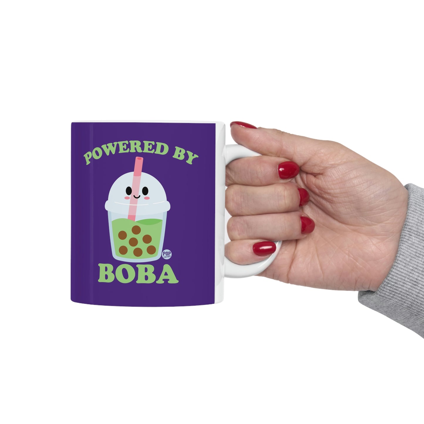 POWERED BY BOBA COFFEE MUG