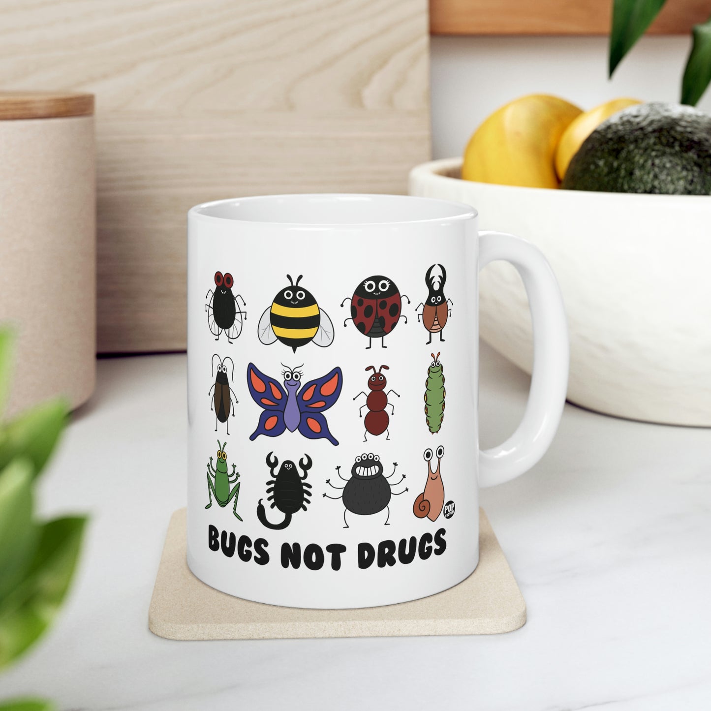 BUGS NOT DRUGS COFFEE MUG