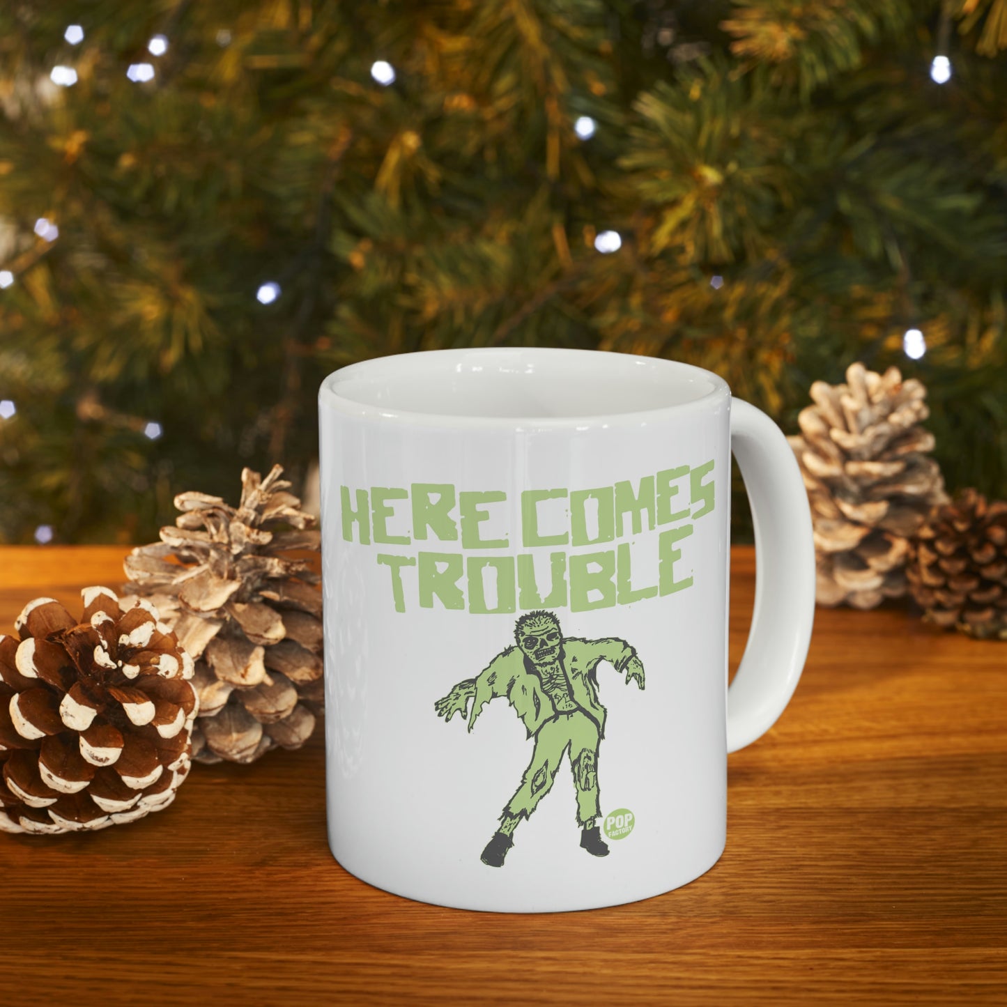 HERE COMES TROUBLE ZOMBIE MUG