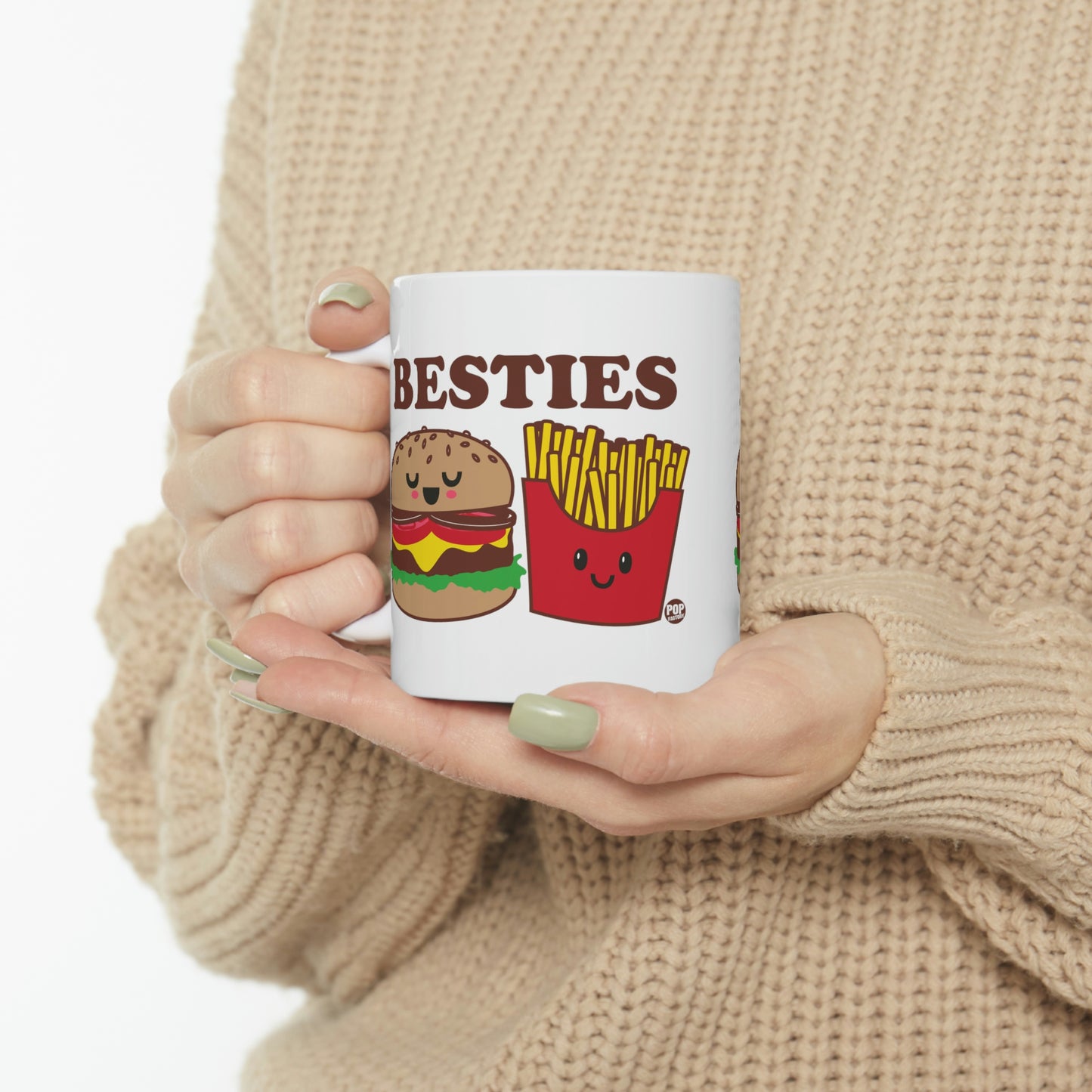 BESTIES BURGER AND FRIES COFFEE MUG