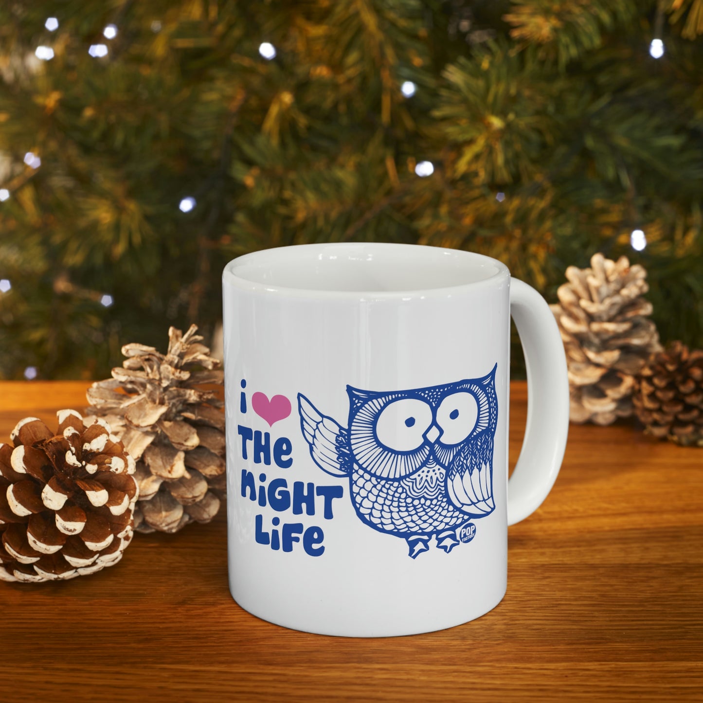 I LOVE THE NIGHT LIFE, OWL COFFEE MUG