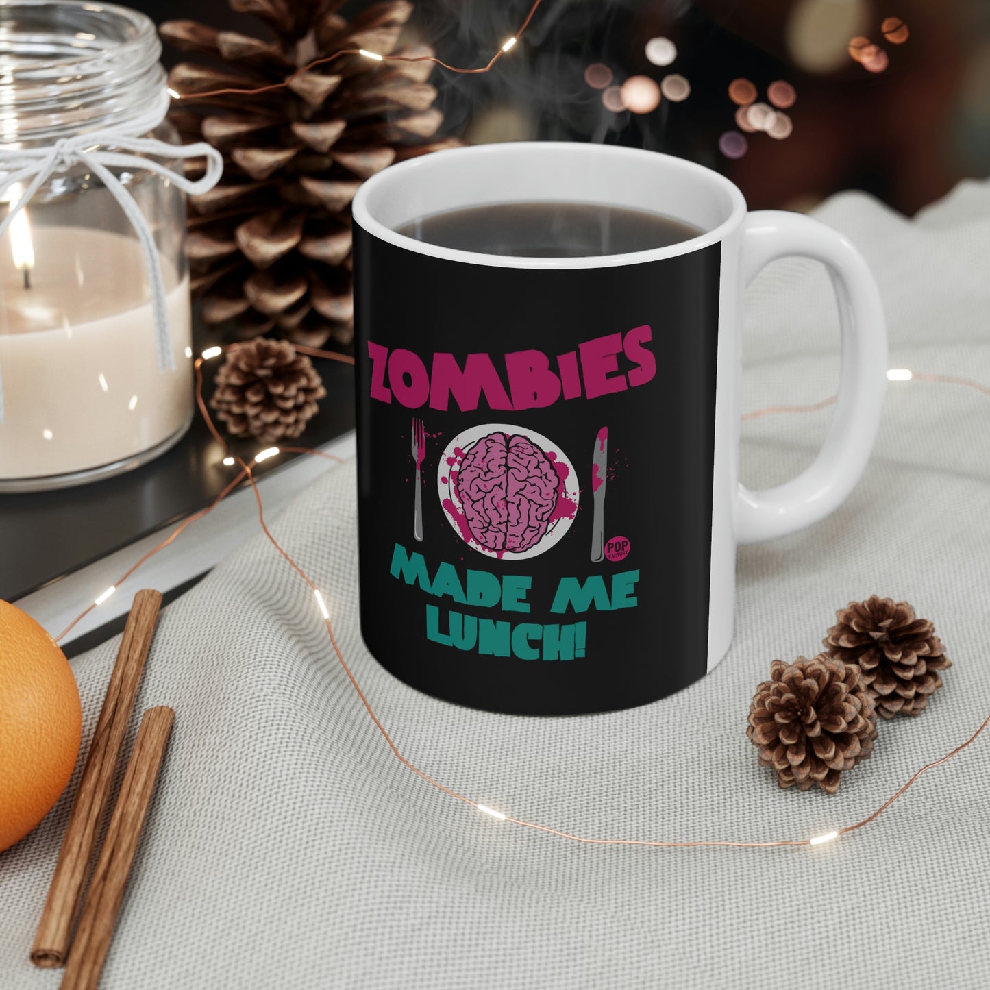 ZOMBIES MADE LUNCH COFFEE MUG