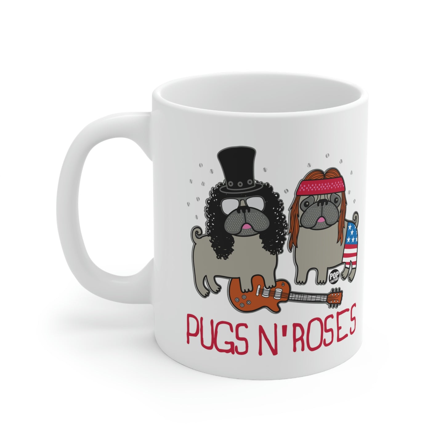 PUGS AND ROSES COFFEE MUG