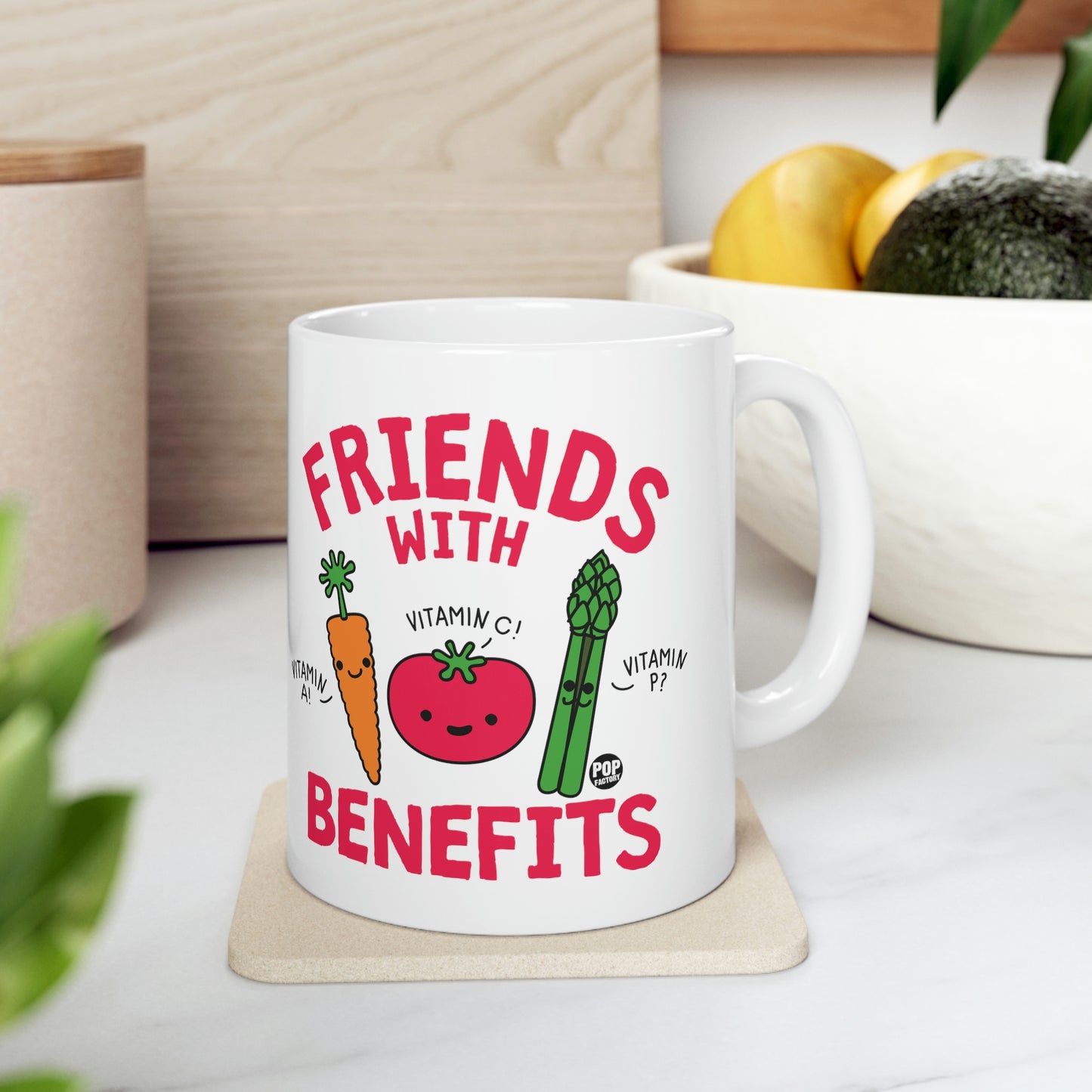 FRIENDS WITH BENEFITS VEGGIES COFFEE MUG