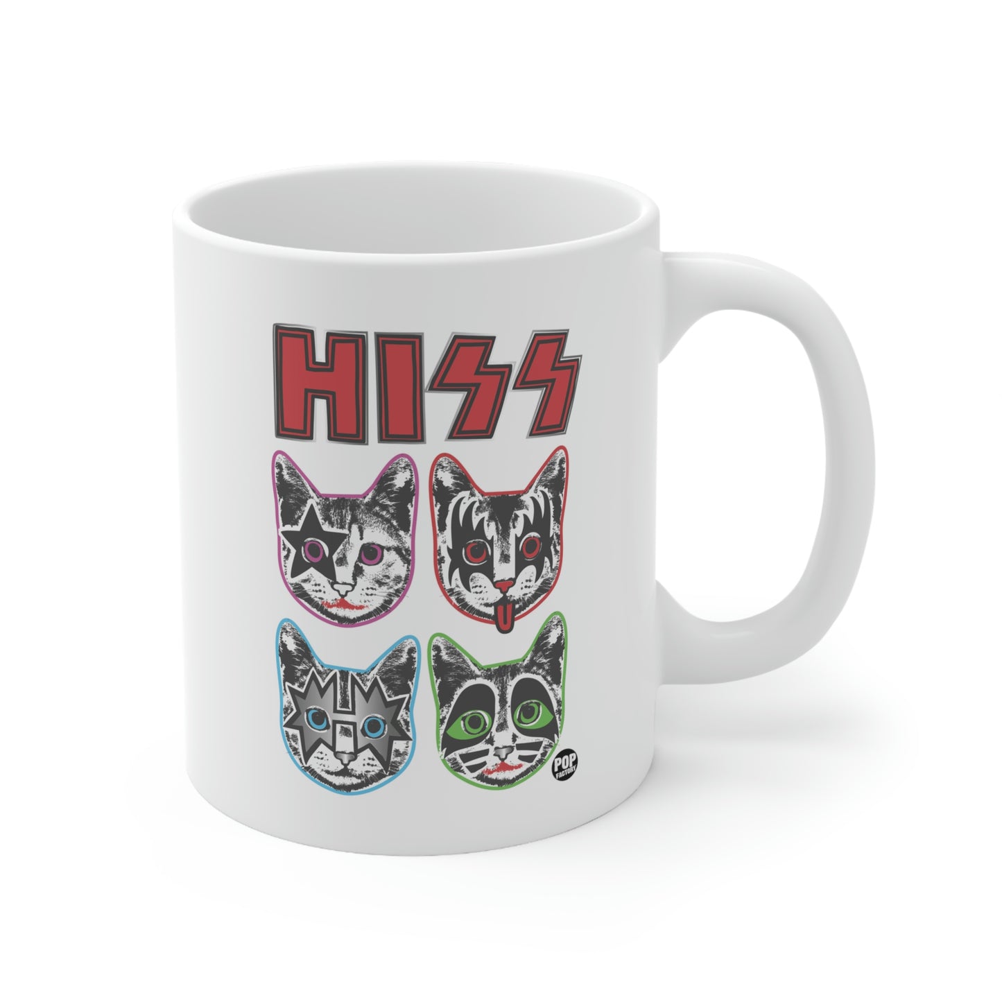 HISS KISS CATS COFFEE MUG