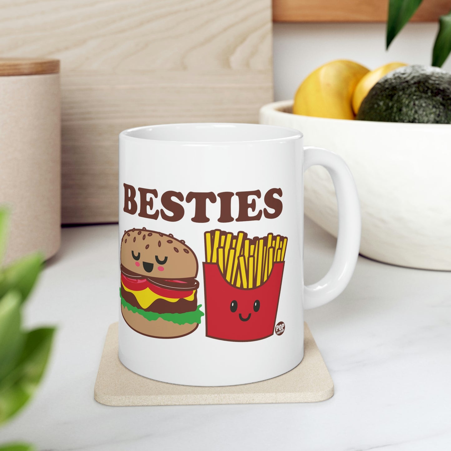 BESTIES BURGER AND FRIES COFFEE MUG