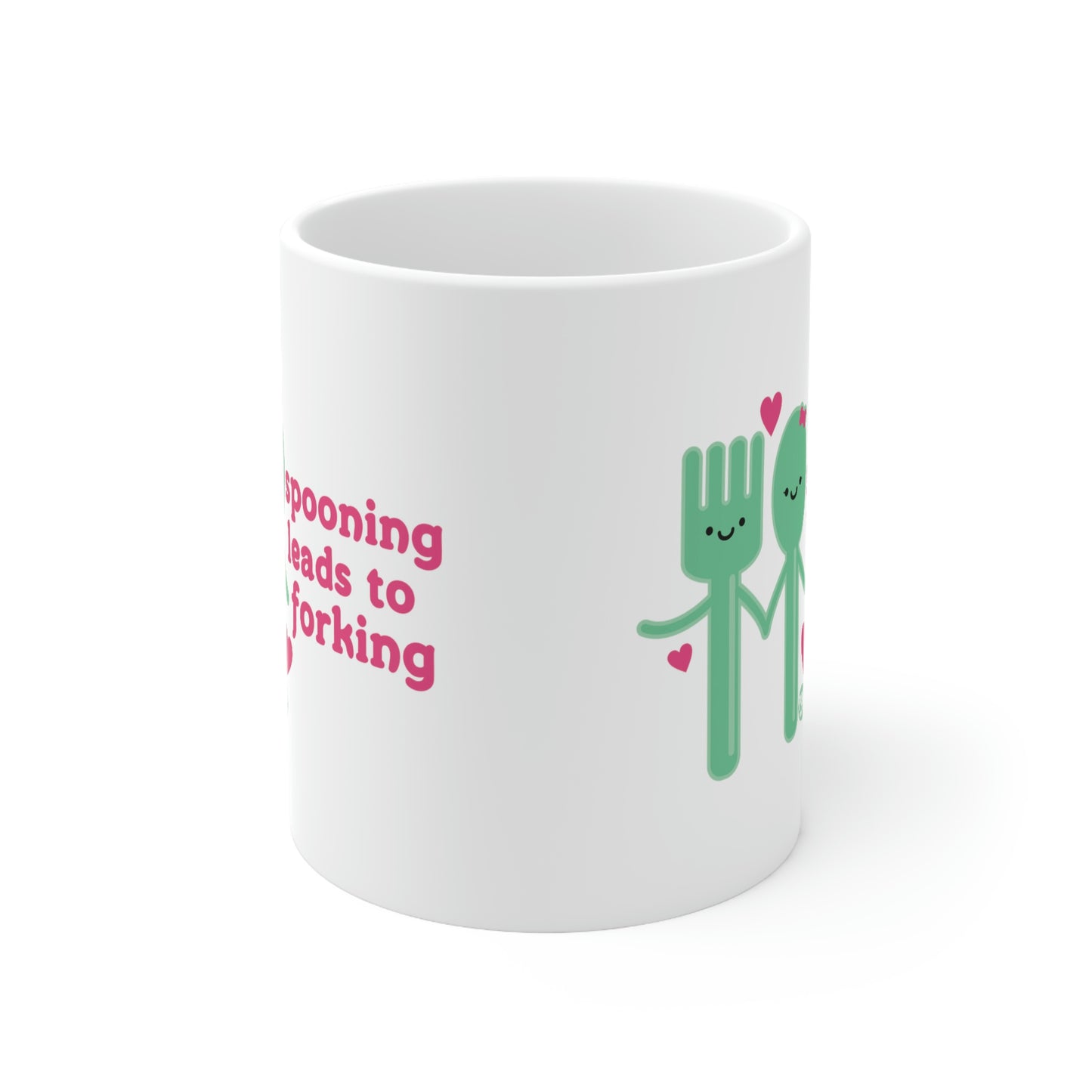 Spooning Leads To Forking Mug