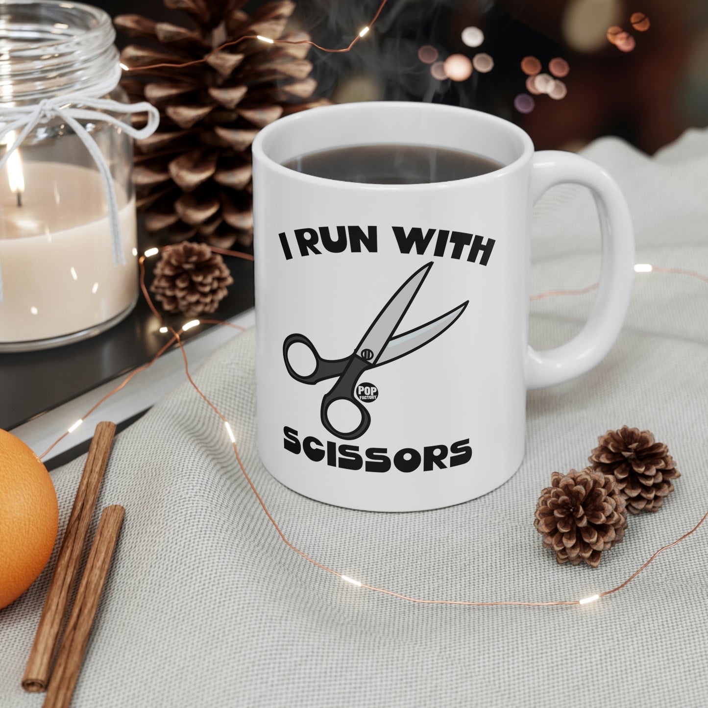 I RUN WITH SCISSORS COFFEE MUG