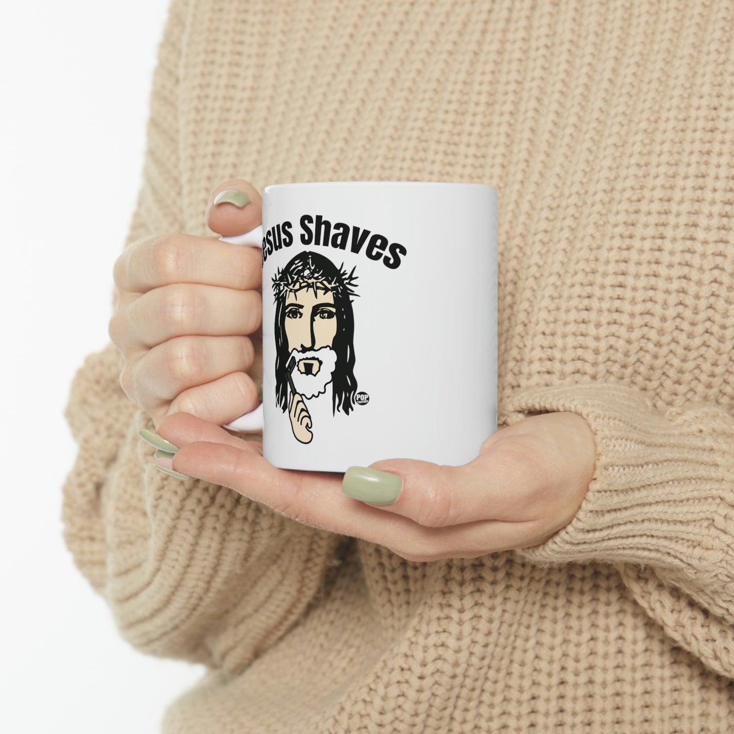 JESUS SAVES COFFEE MUG