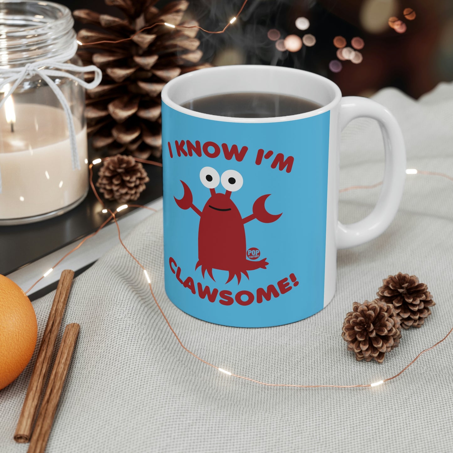 I KNOW I'M CLAWSOME!  LOBSTER COFFEE MUG