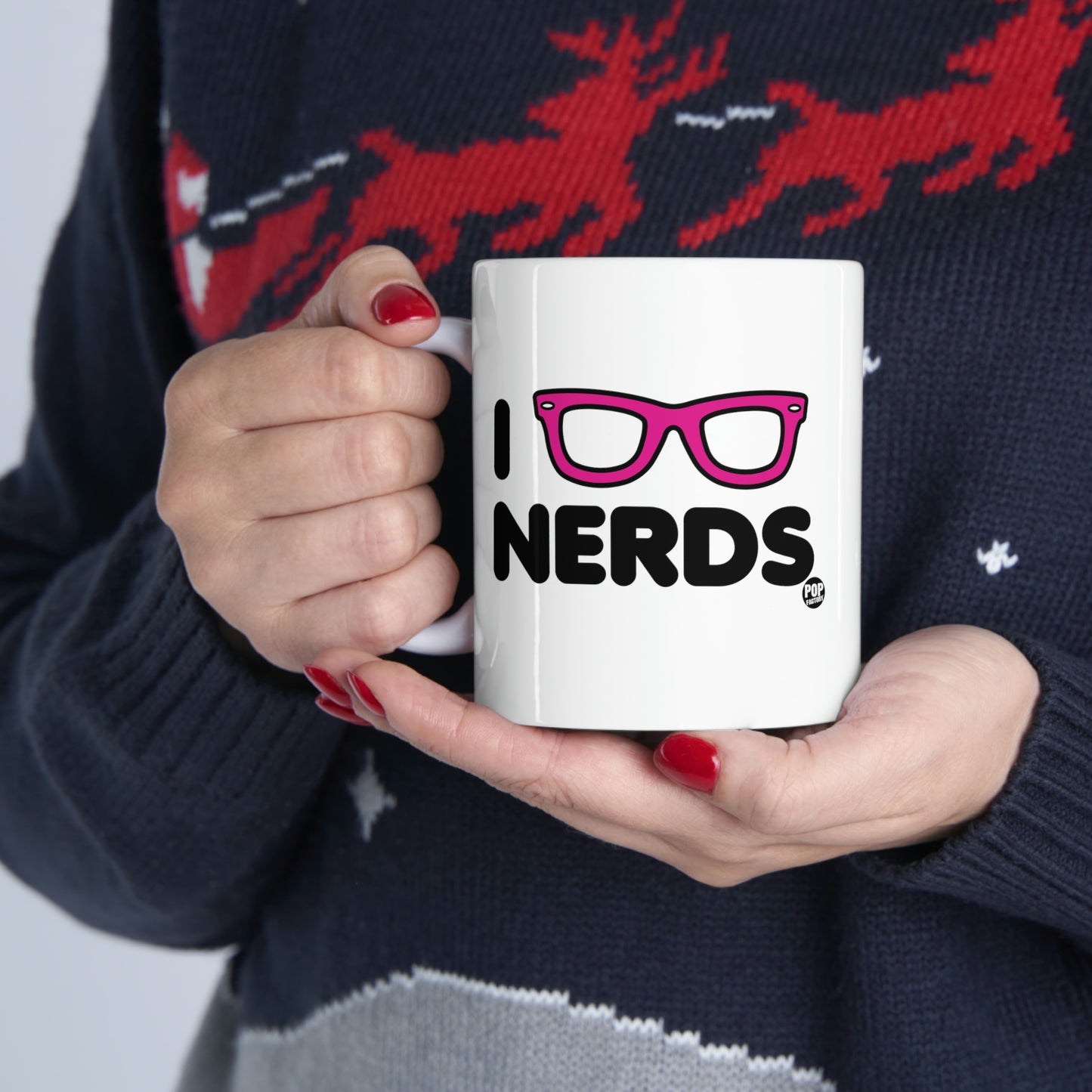 I Love Nerds Glasses Coffee Mug