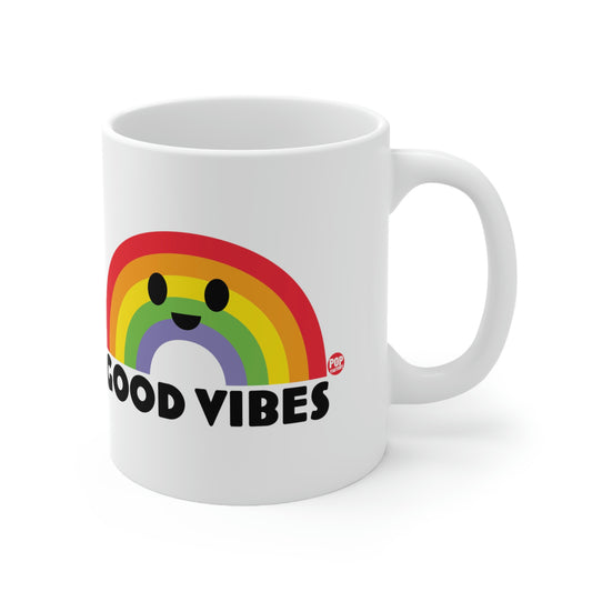 GOOD VIBES RAINBOW COFFEE MUG