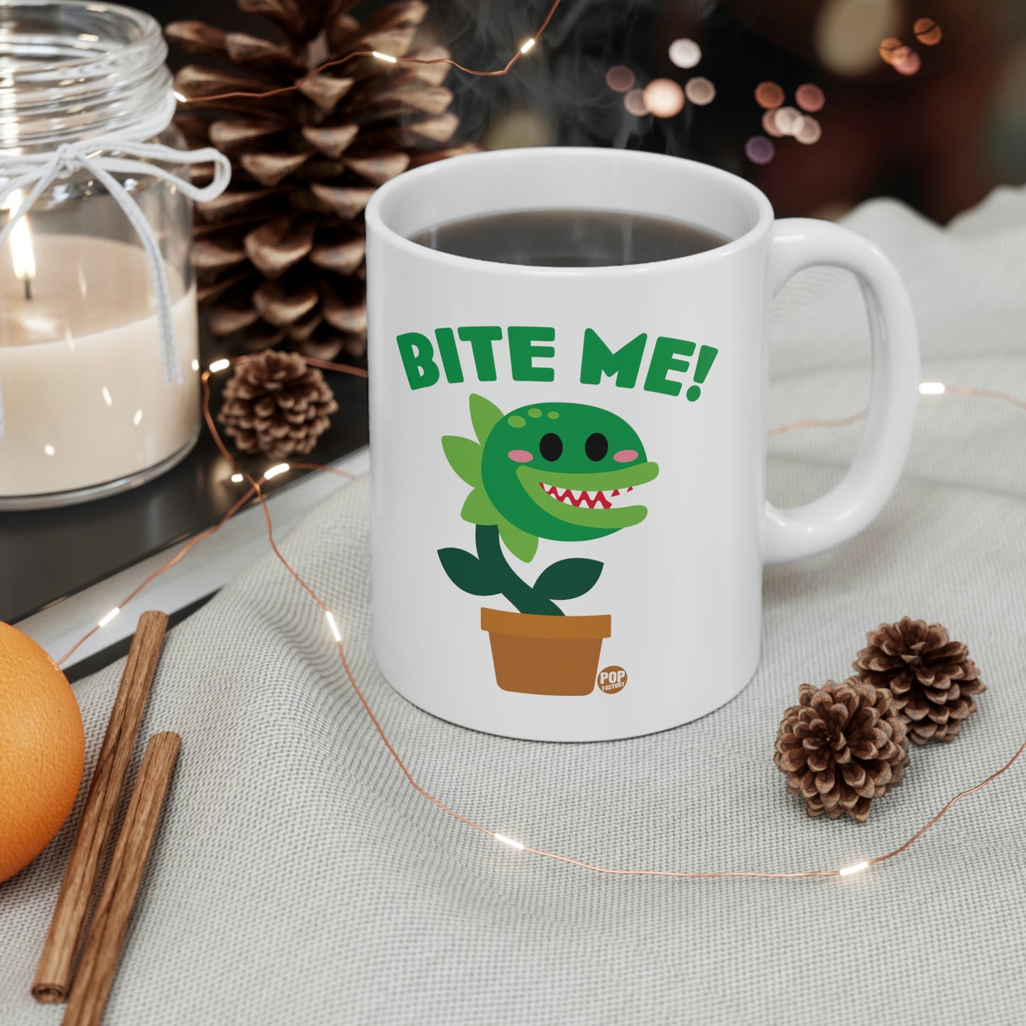 BITE ME VENUS FLYTRAP COFFEE MUG