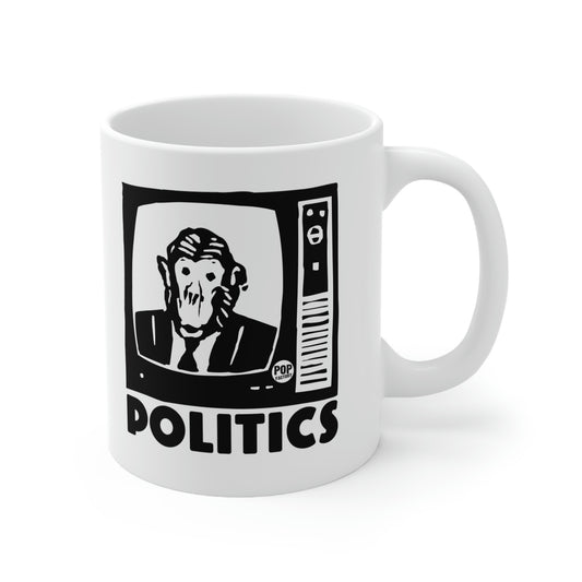 POLITICS TV MONKEY COFFEE MUG