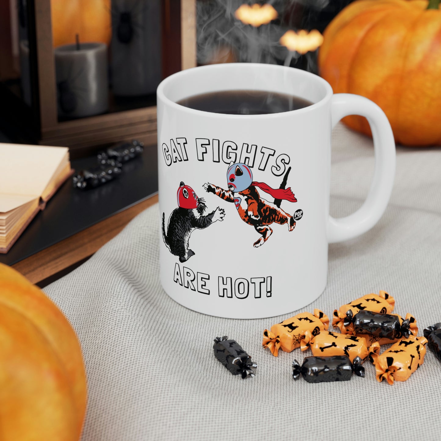 CAT FIGHTS ARE HOT! COFFEE MUG