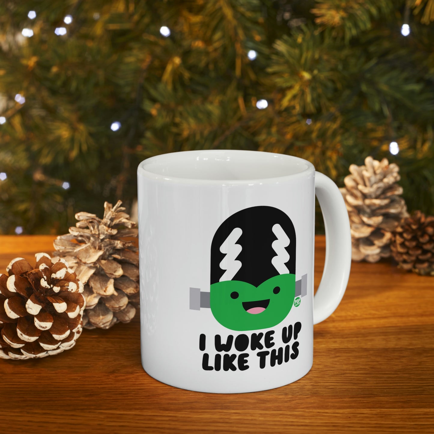 I WOKE UP LIKE THIS. BRIDE FRANKENSTEIN COFFEEMUG