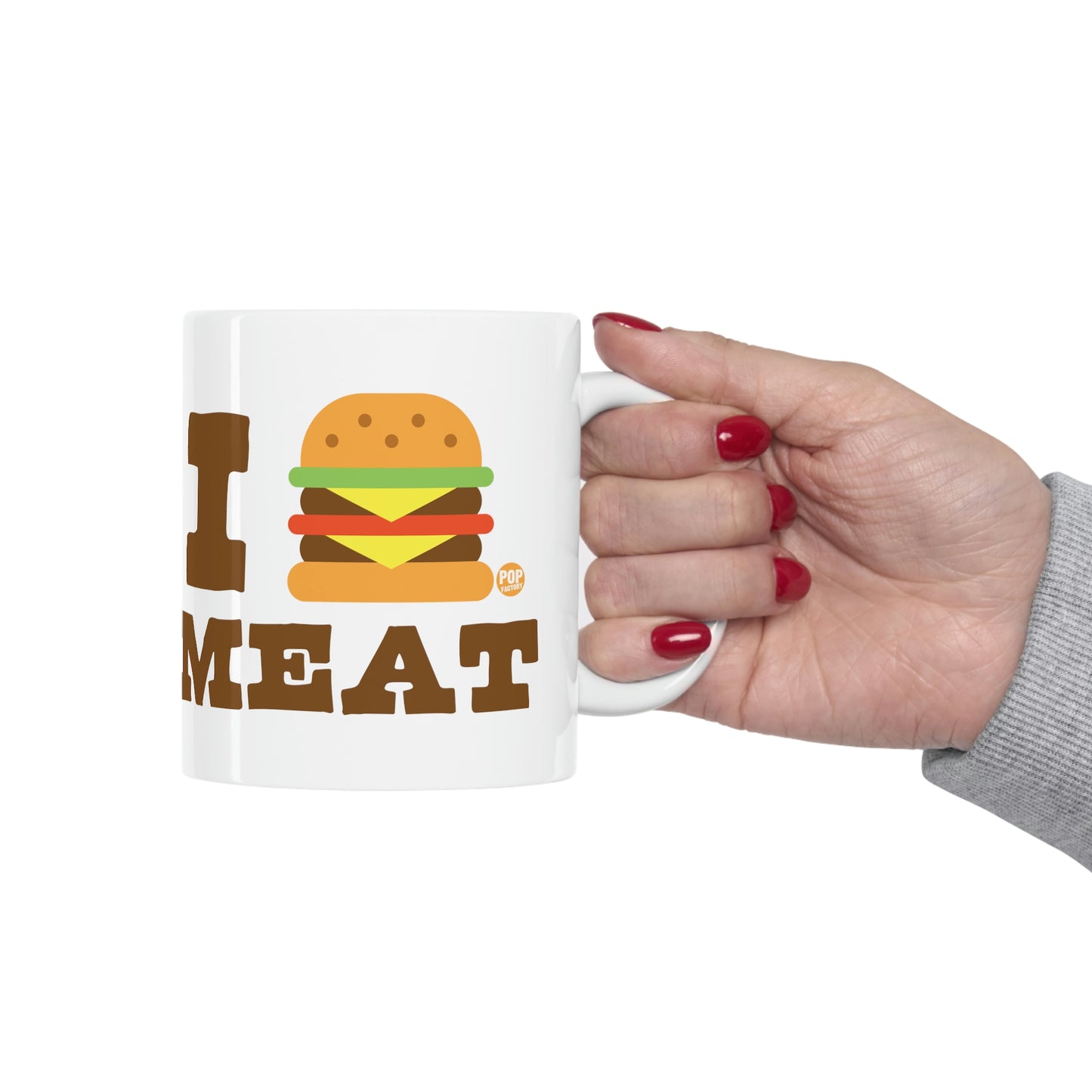 I LOVE MEAT BURGER COFFEE MUG