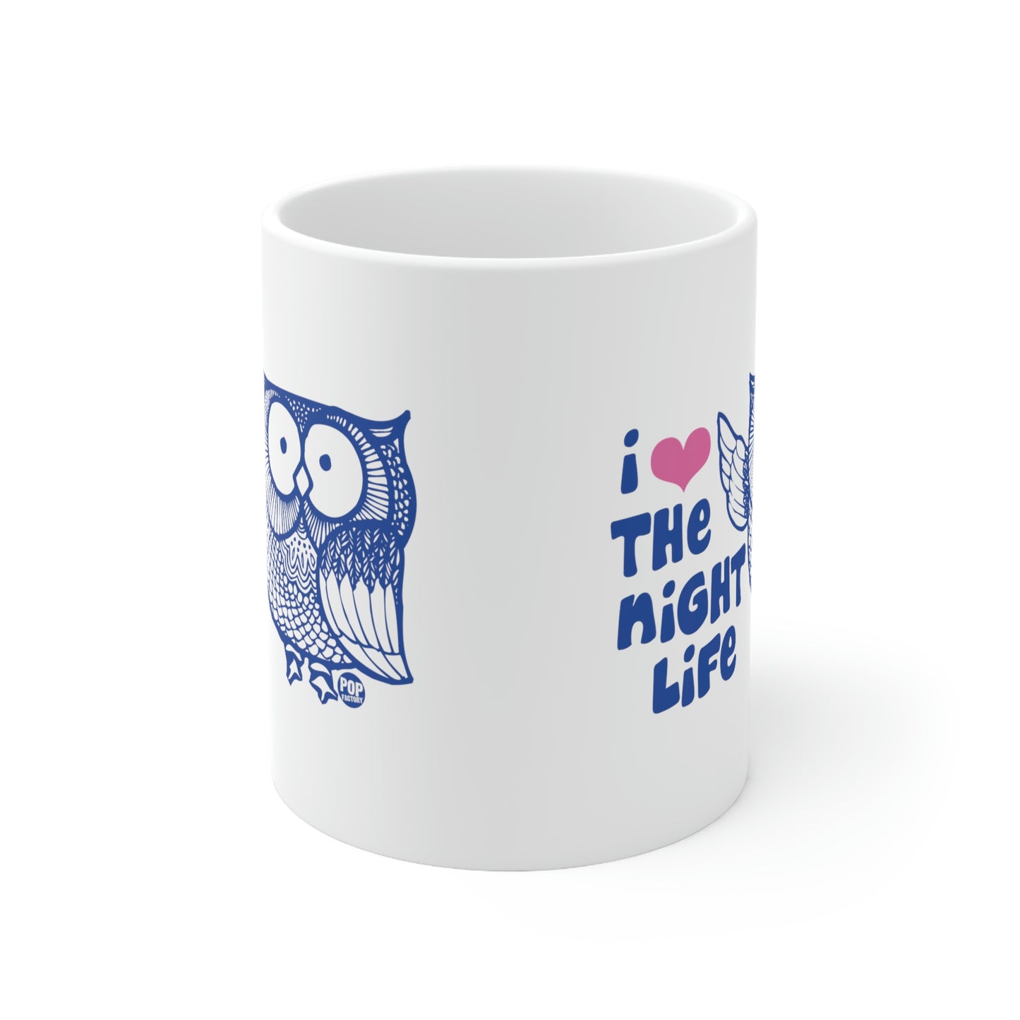 I LOVE THE NIGHT LIFE, OWL COFFEE MUG