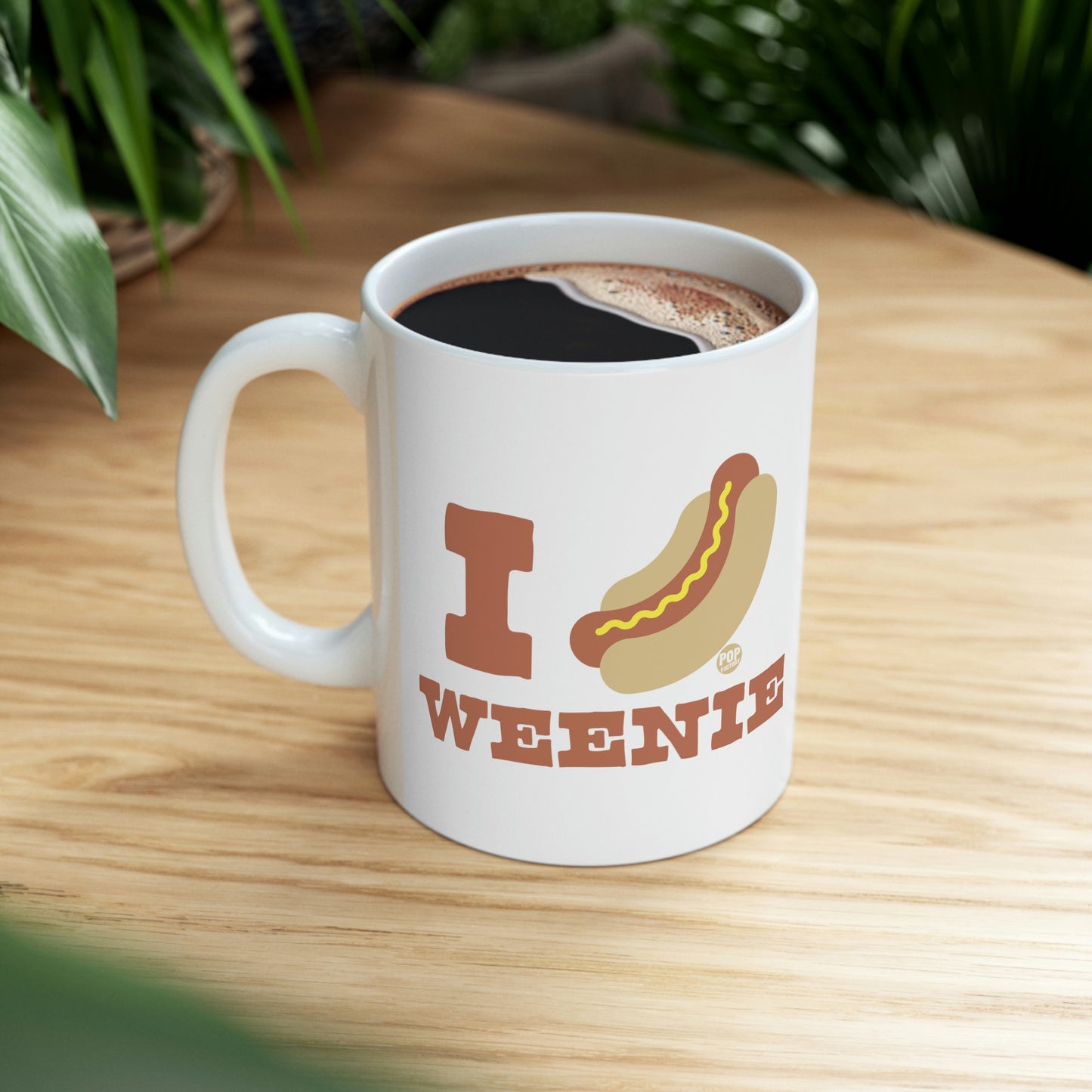 I LOVE WEENIE HOT DOG COFFEE MUG