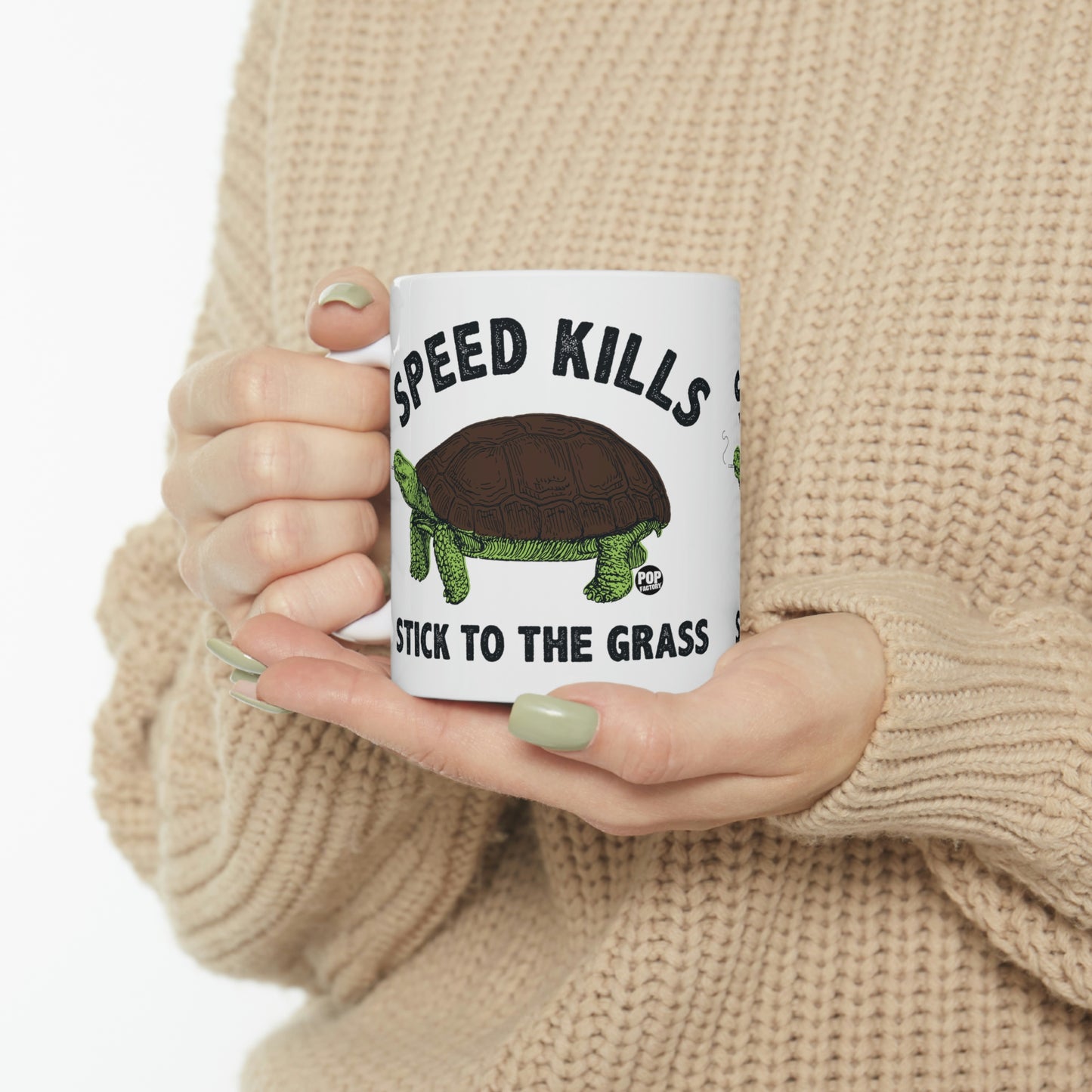 Speed Kills Grass Turtle Mug