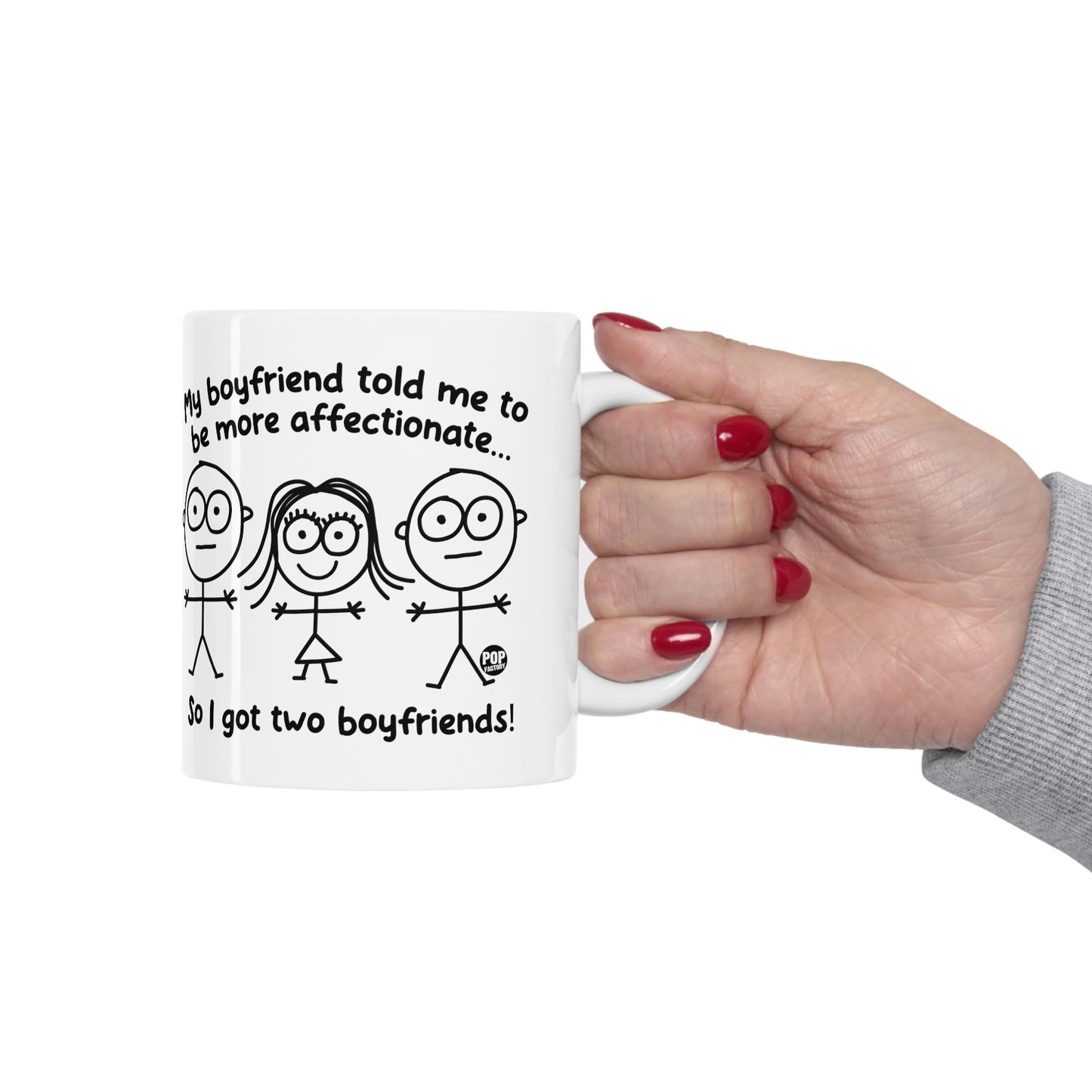 Two Boyfriends Girl Mug