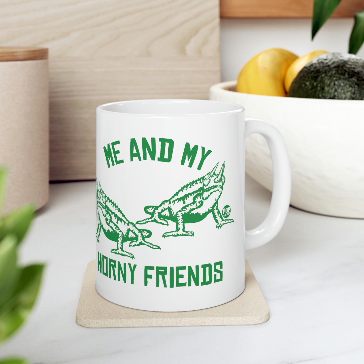 HORNY FRIENDS HORNED TOAD COFFEE MUG