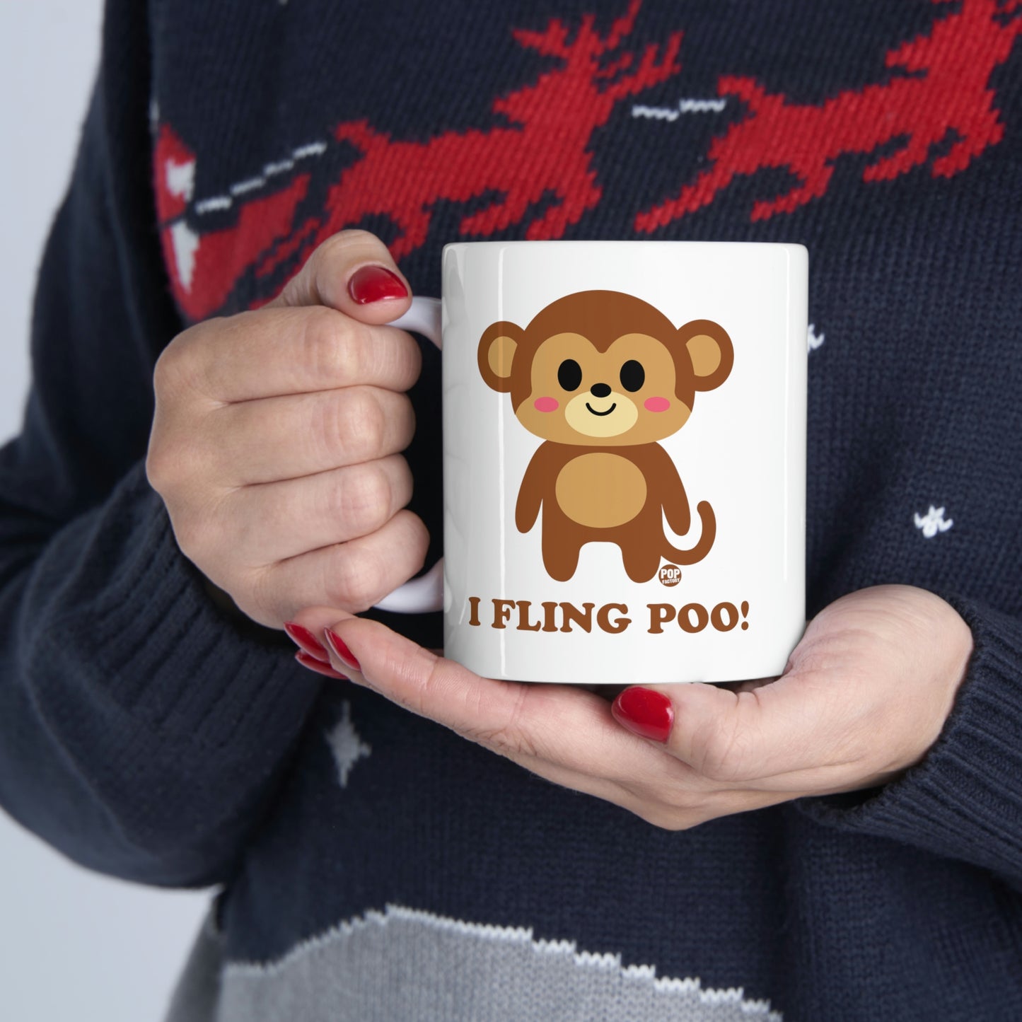 I FLING POO!  MONKEY COFFEE MUG