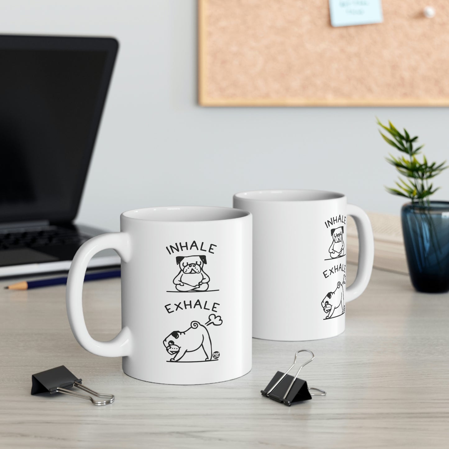 INHALE EXHALE DOG COFFEE MUG