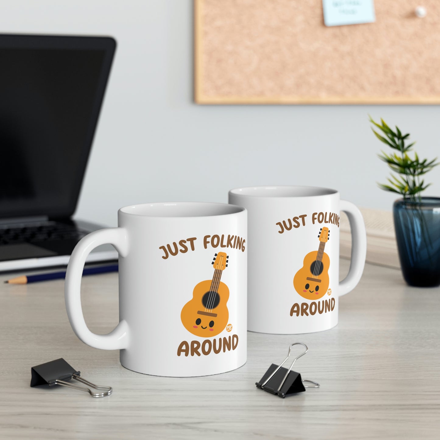 Just Folking Around Guitar Coffee Mug