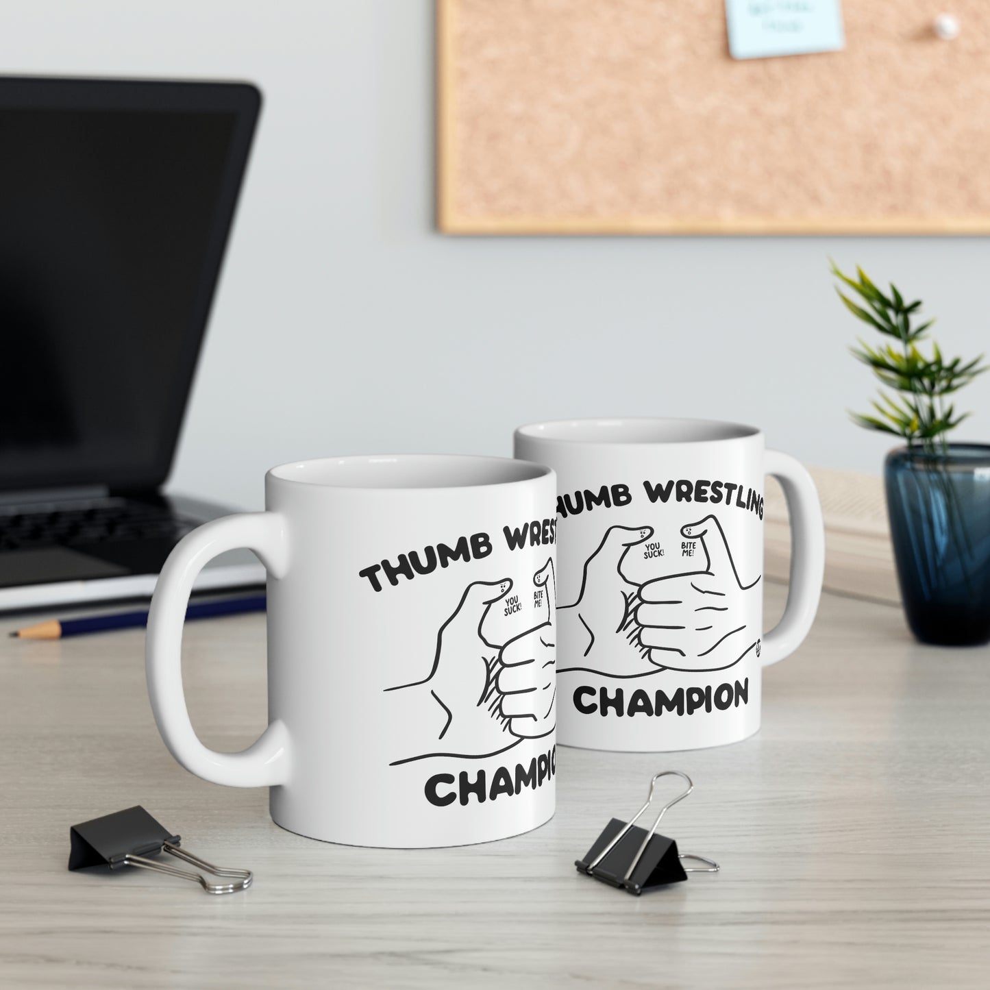 Thumb Wrestling Champ Mug