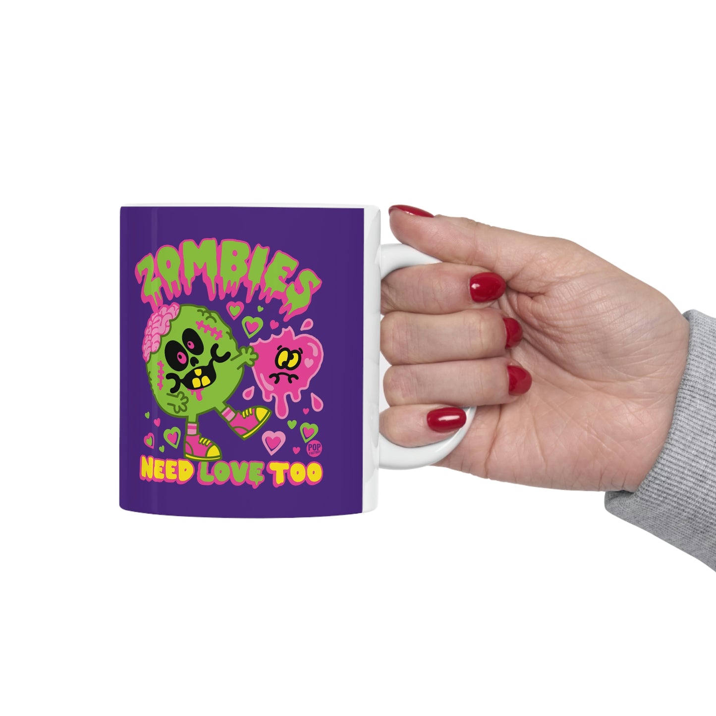 ZOMBIES NEED LOVE TOO COFFEE MUG