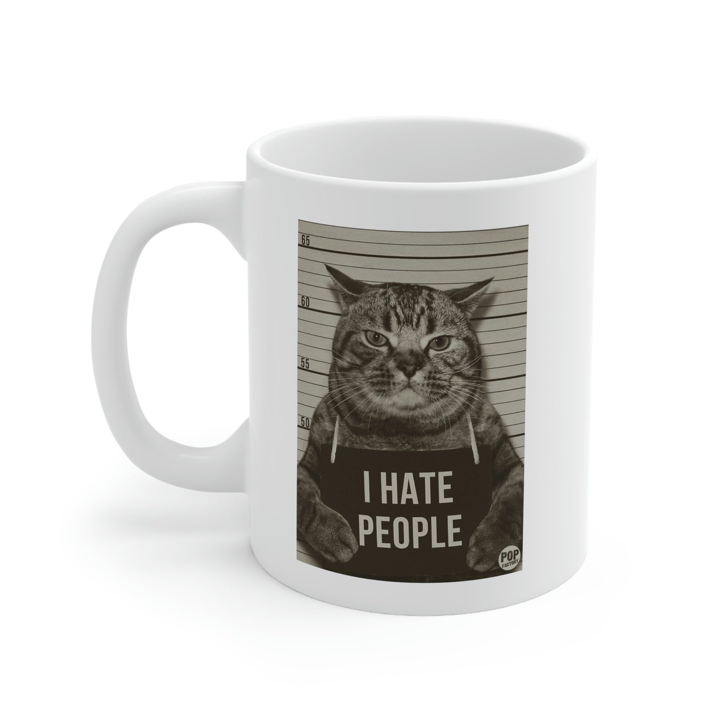 I HATE PEOPLE! CAT COFFEE MUG