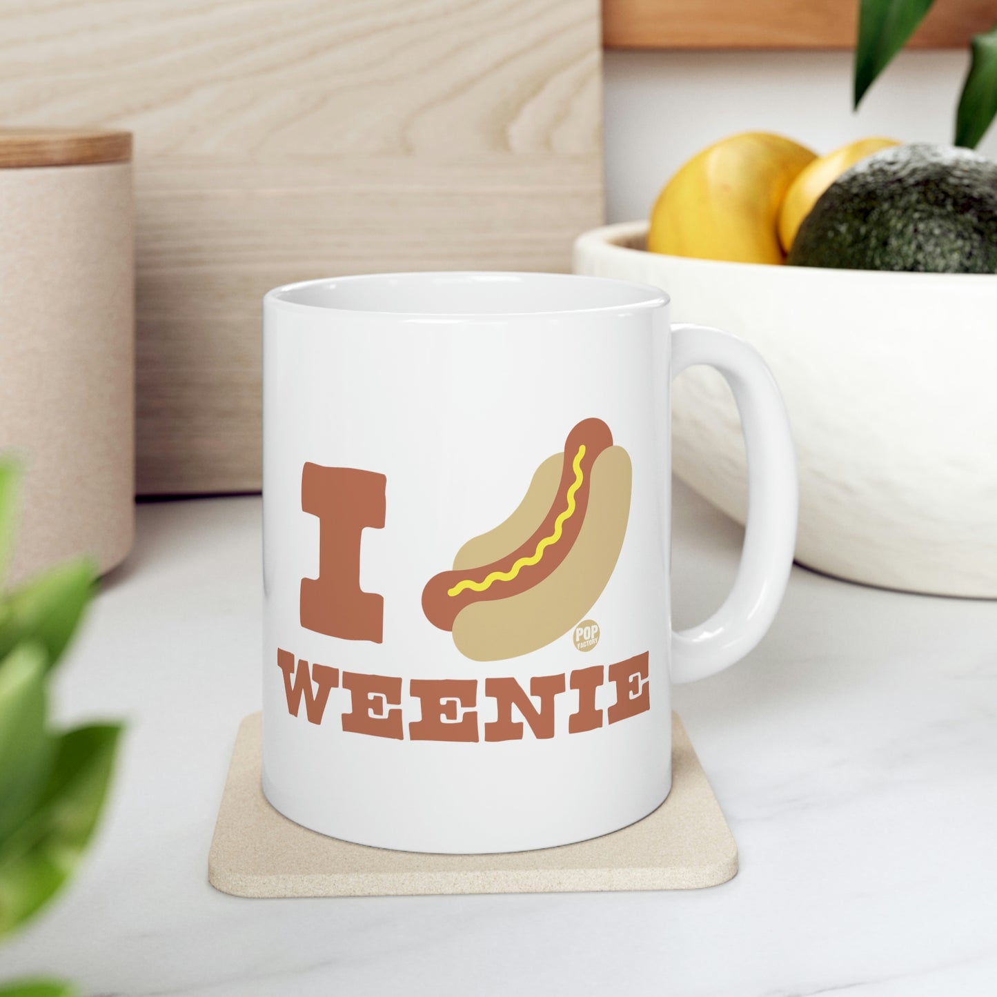 I LOVE WEENIE HOT DOG COFFEE MUG