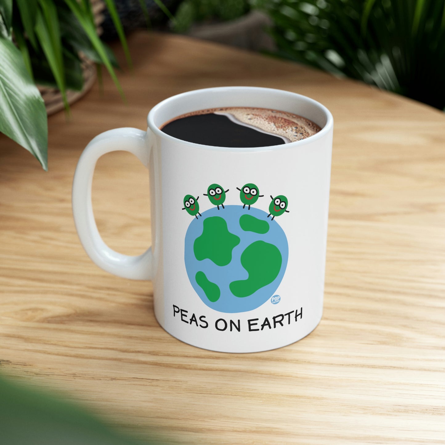 PEAS ON EARTH COFFEE MUG