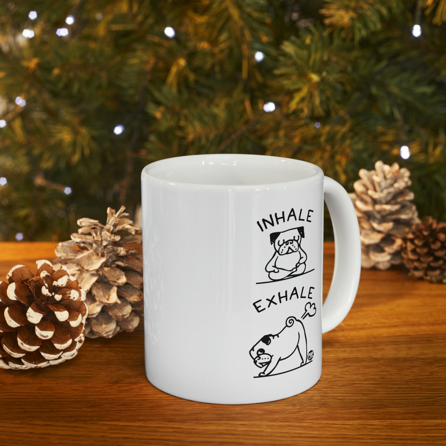 INHALE EXHALE DOG COFFEE MUG