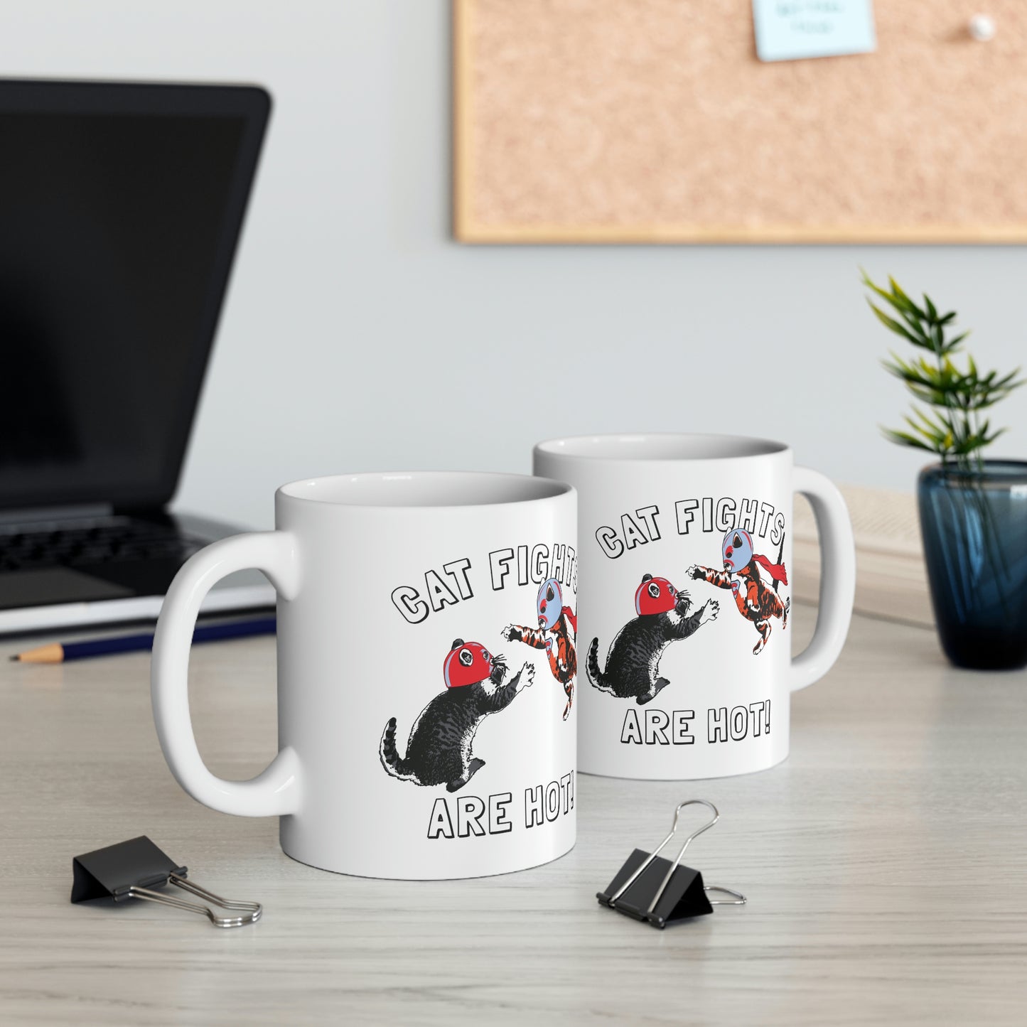 CAT FIGHTS ARE HOT! COFFEE MUG